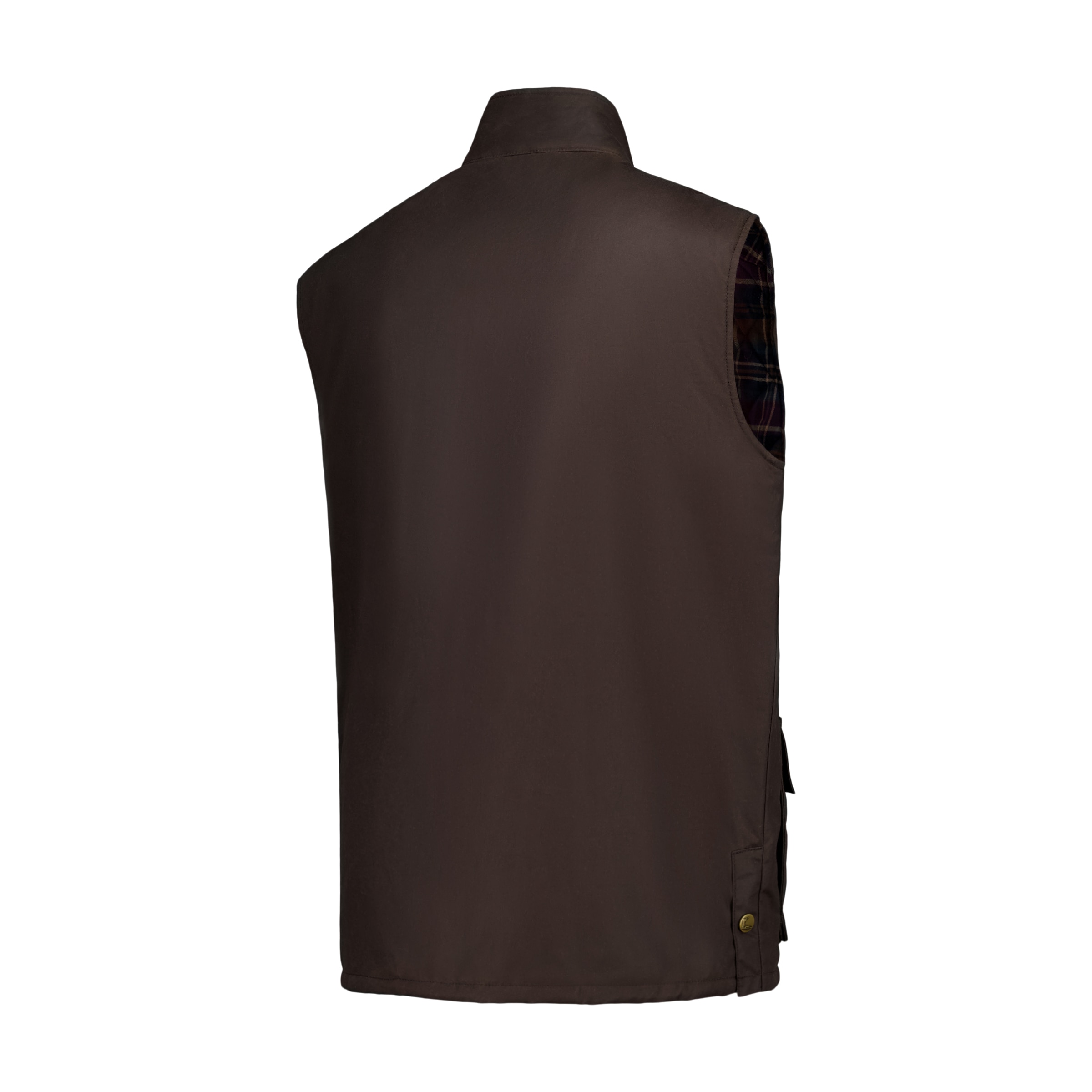 Colete Encerado e Acolchoado de Homem Castanho-6