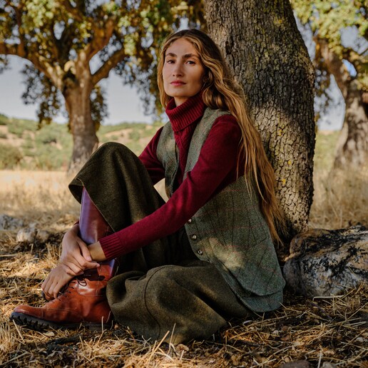 Imagen 0 de Chaleco de mujer tiradora cuadros