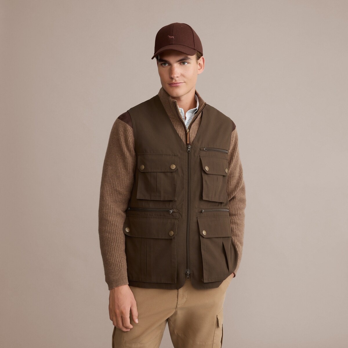 Colete de Caça Multibolsos Verde-2