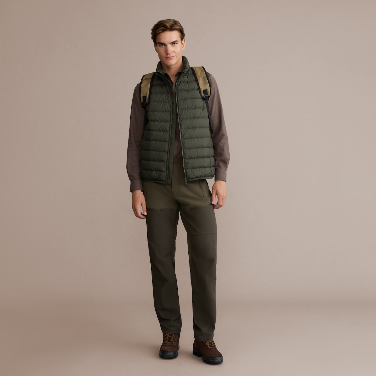 Colete Acolchoado de Homem Verde-3