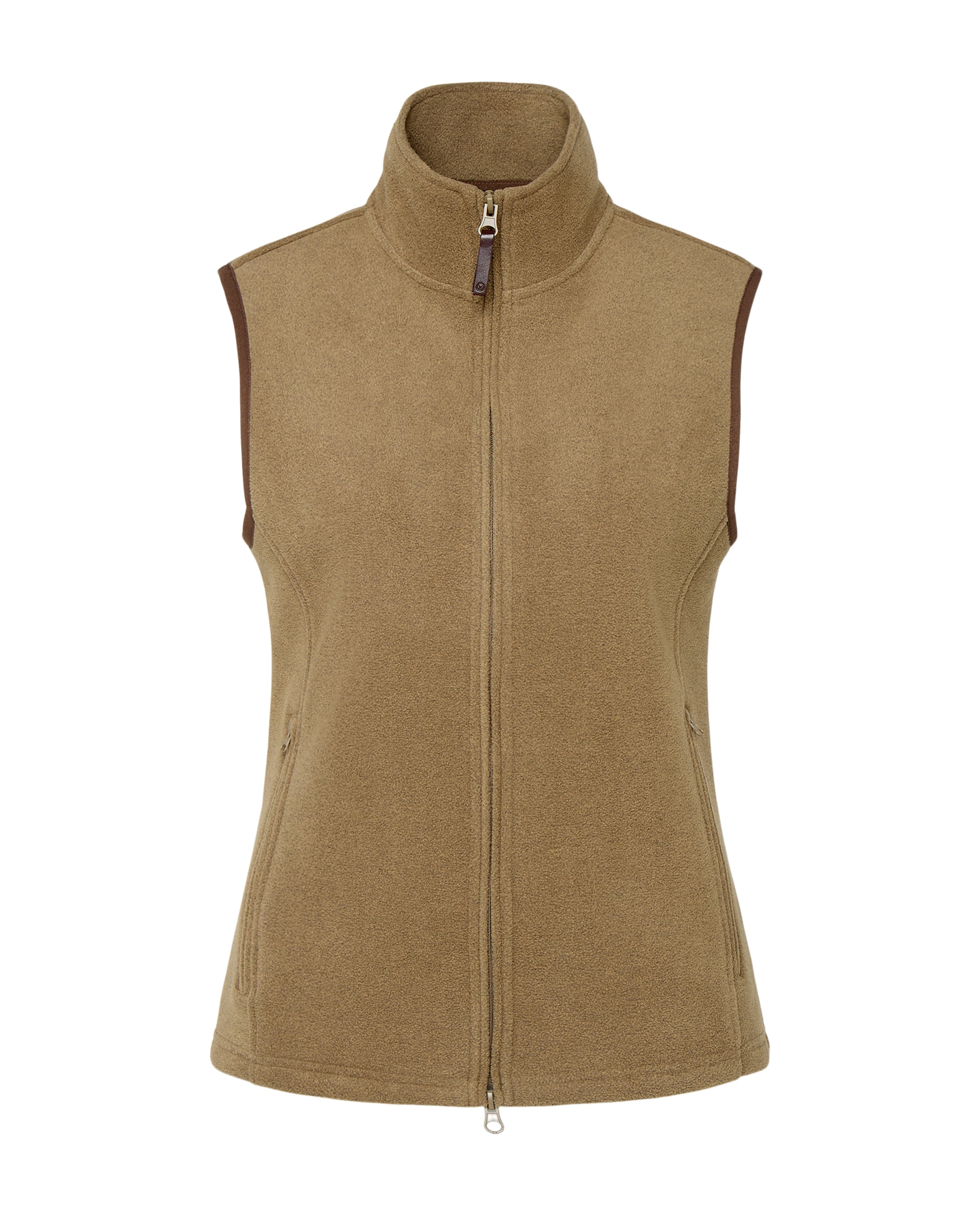 Chaleco polar básico de mujer - Beige Beige-4