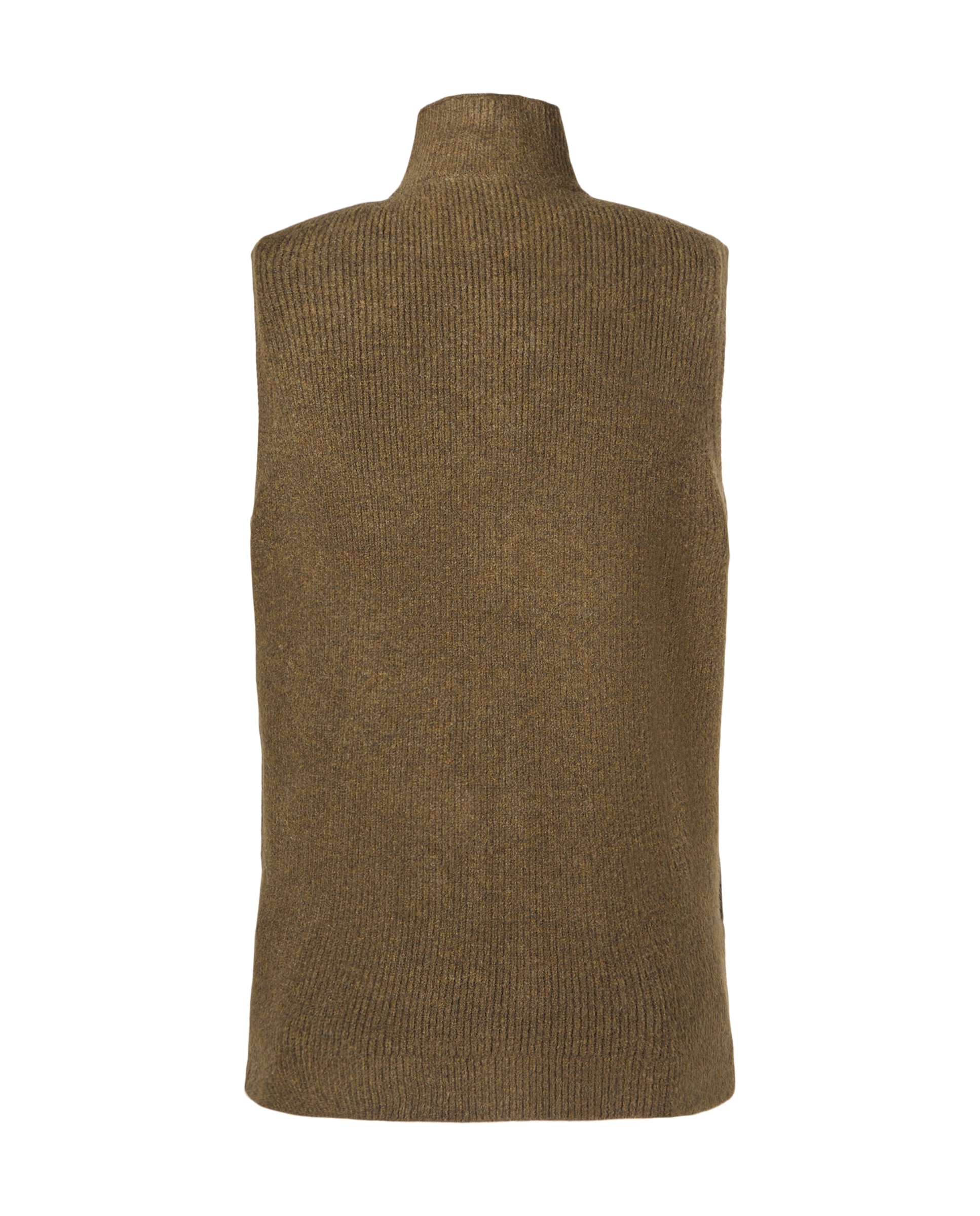 Colete de Tricot de Homem com Fecho de Correr Verde-2