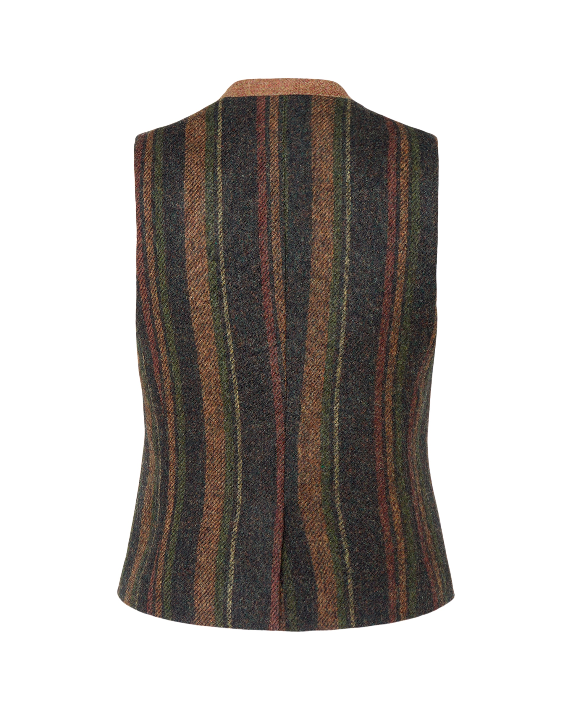 Colete de Lã às Riscas de Mulher Multicolor-2