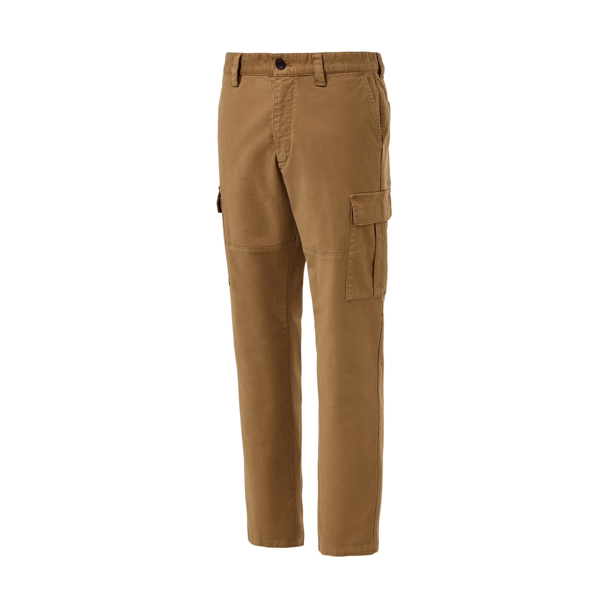 Calças Cargo de Algodão de Homem Bege-6