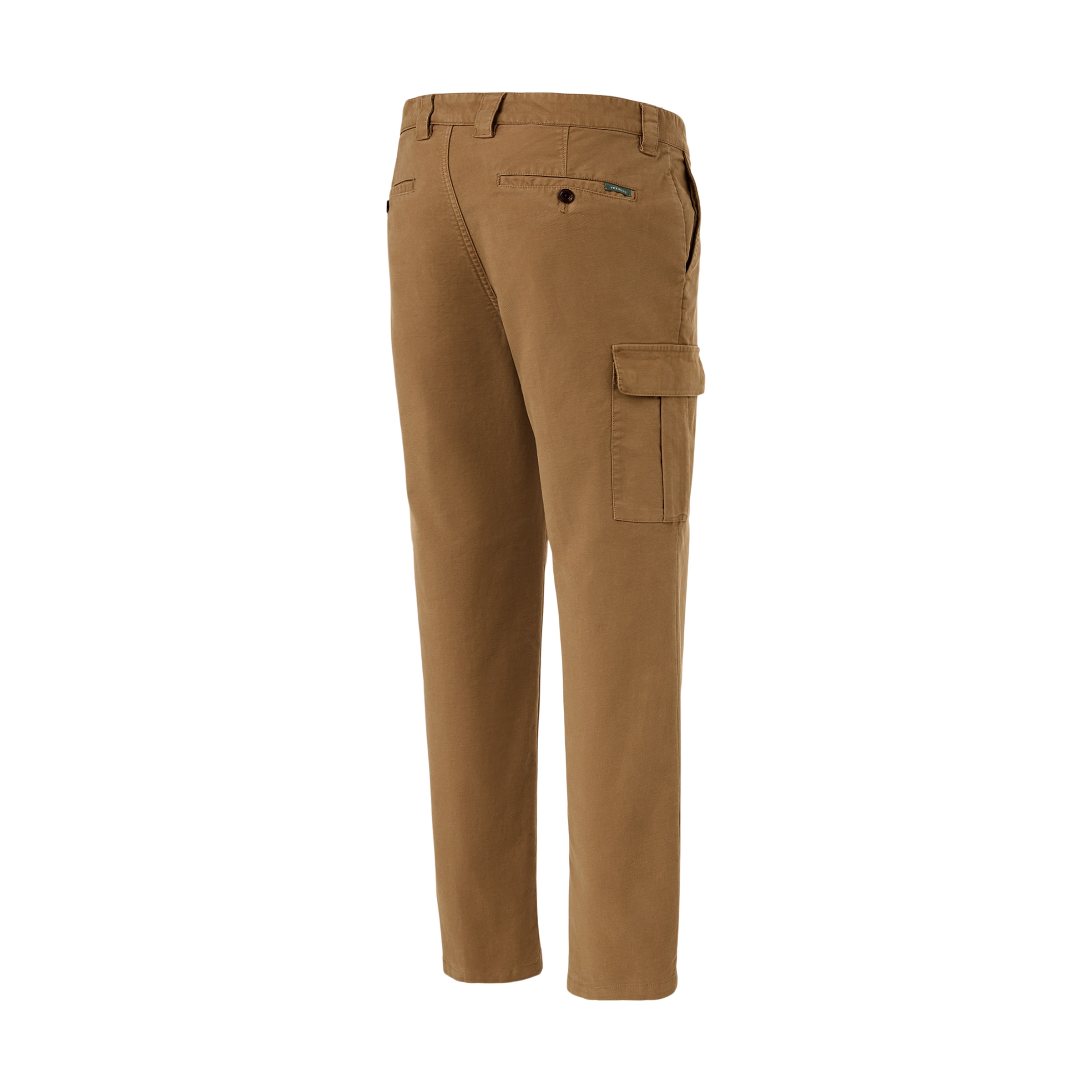 Calças Cargo de Algodão de Homem Bege-7