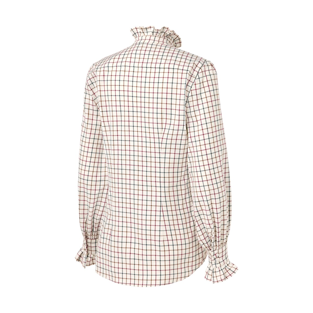 Camisa com Folho Cruzado de Mulher Grená-7