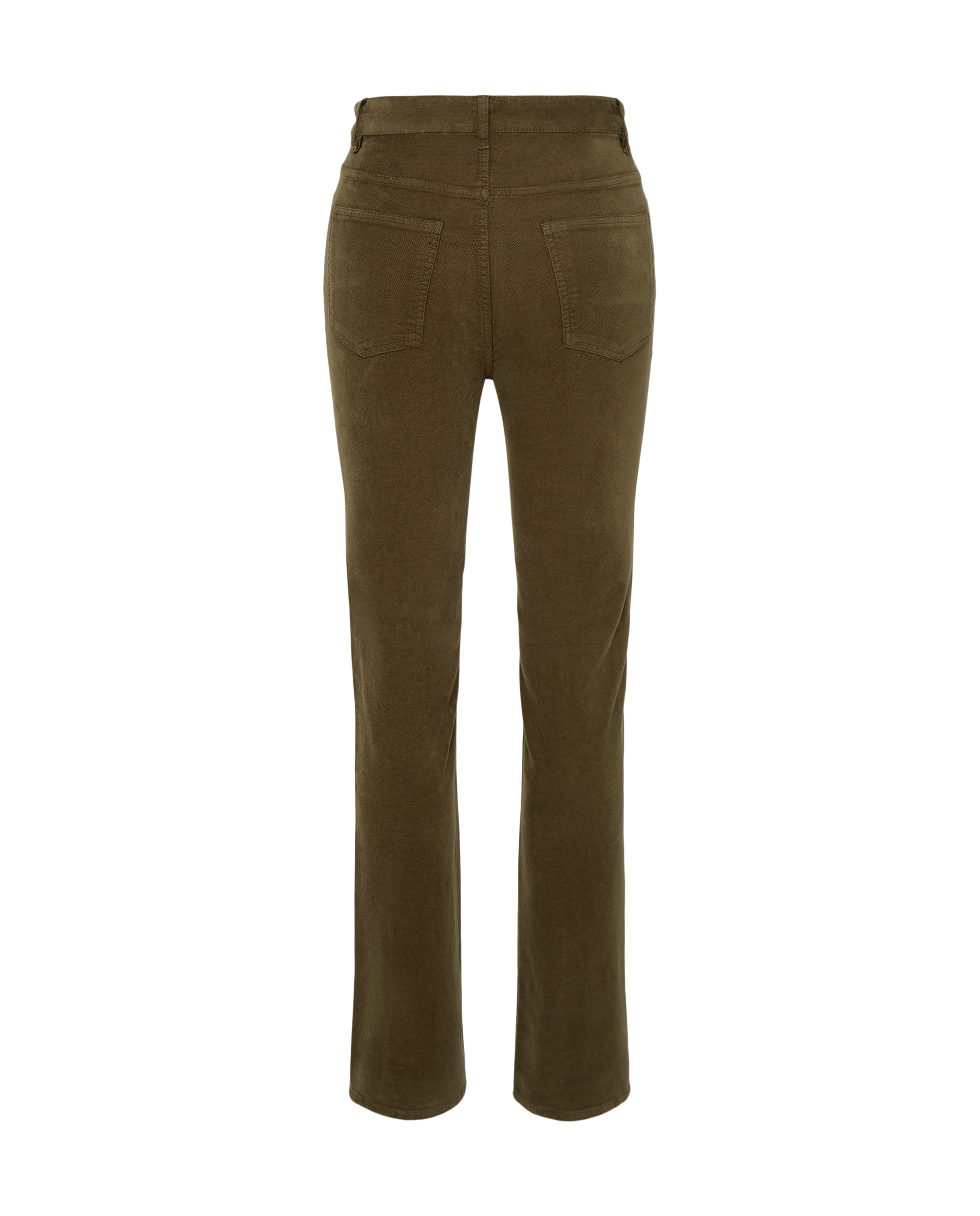 Pantalón básico 5 bolsillos de mujer - Verde Verde-5