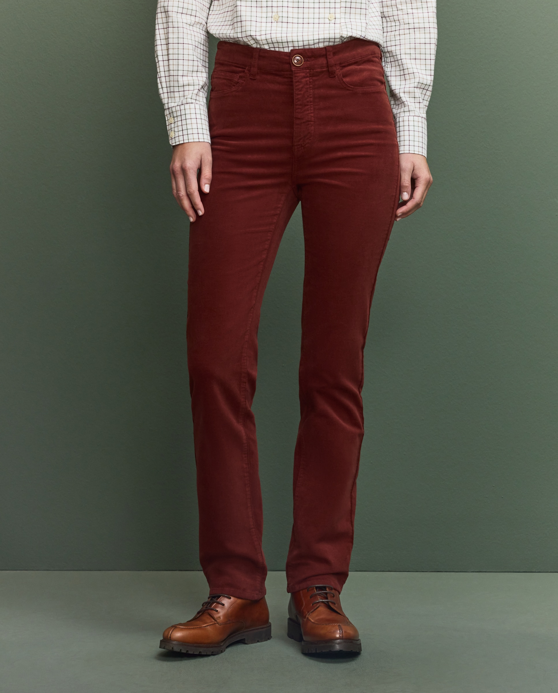 Pantalón básico 5 bolsillos de mujer - Naranja Naranja-2