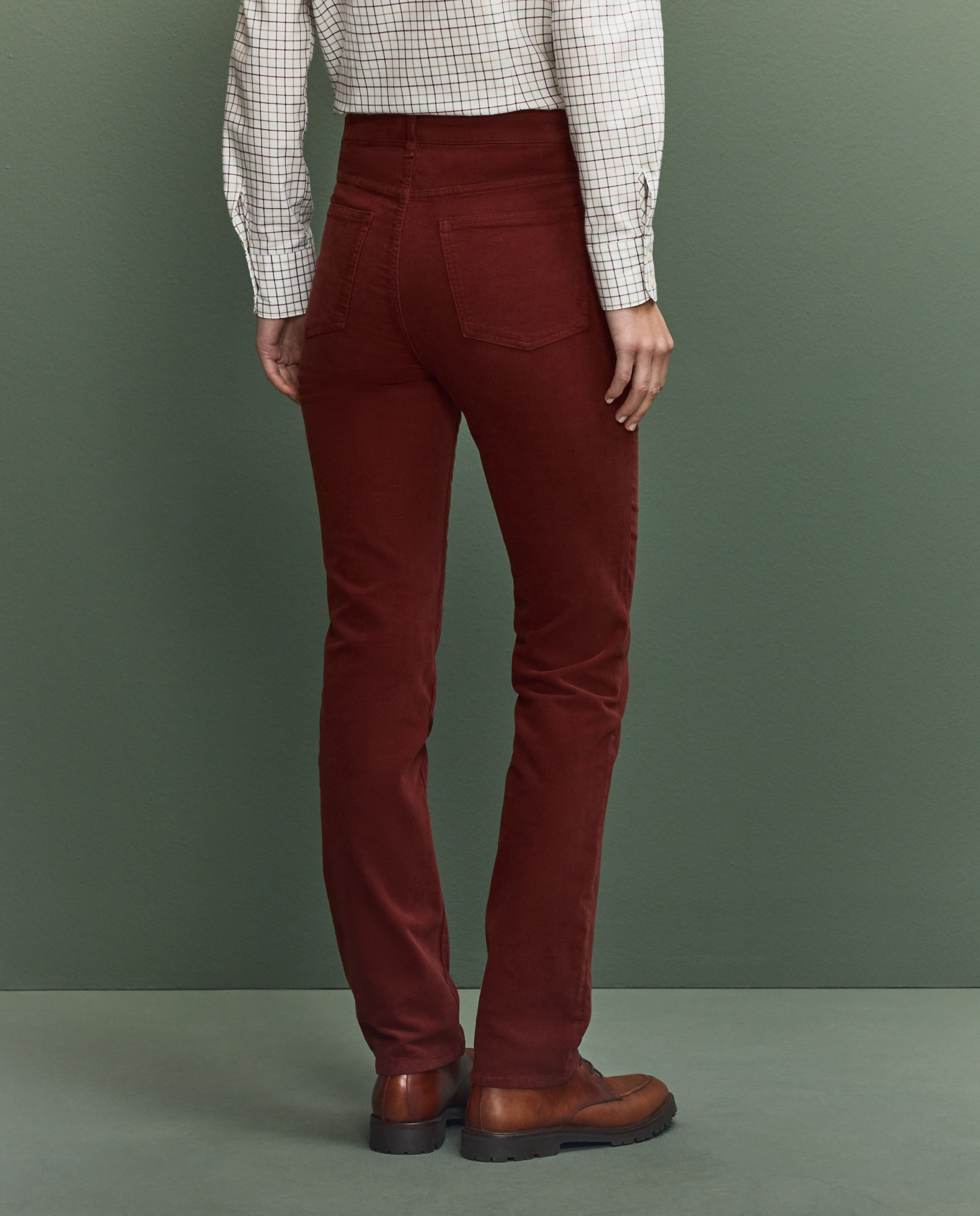 Pantalón básico 5 bolsillos de mujer - Naranja Naranja-3