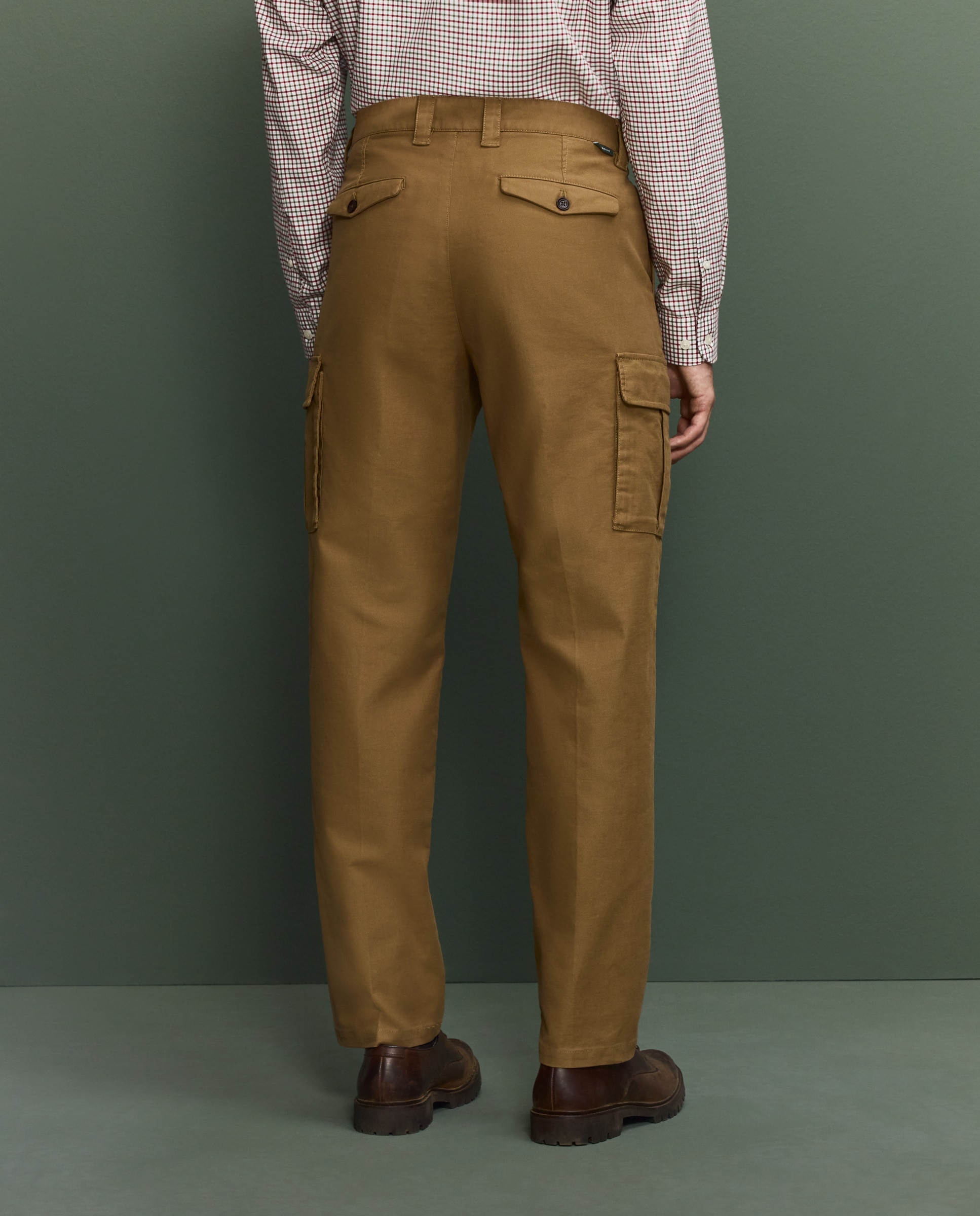 Pantalón cargo algodón de hombre - Marrón Marrón-3