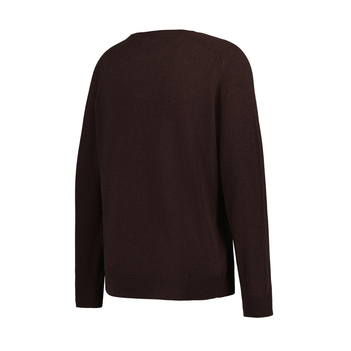 Camisola de Malha de Decote Redondo Castanho-claro-6