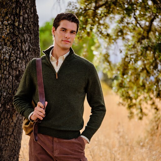 Imagem 0 de Camisola de Malha com Meio Fecho de Correr