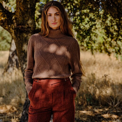 Imagen 0 de Jersey mujer cuello vuelto greca