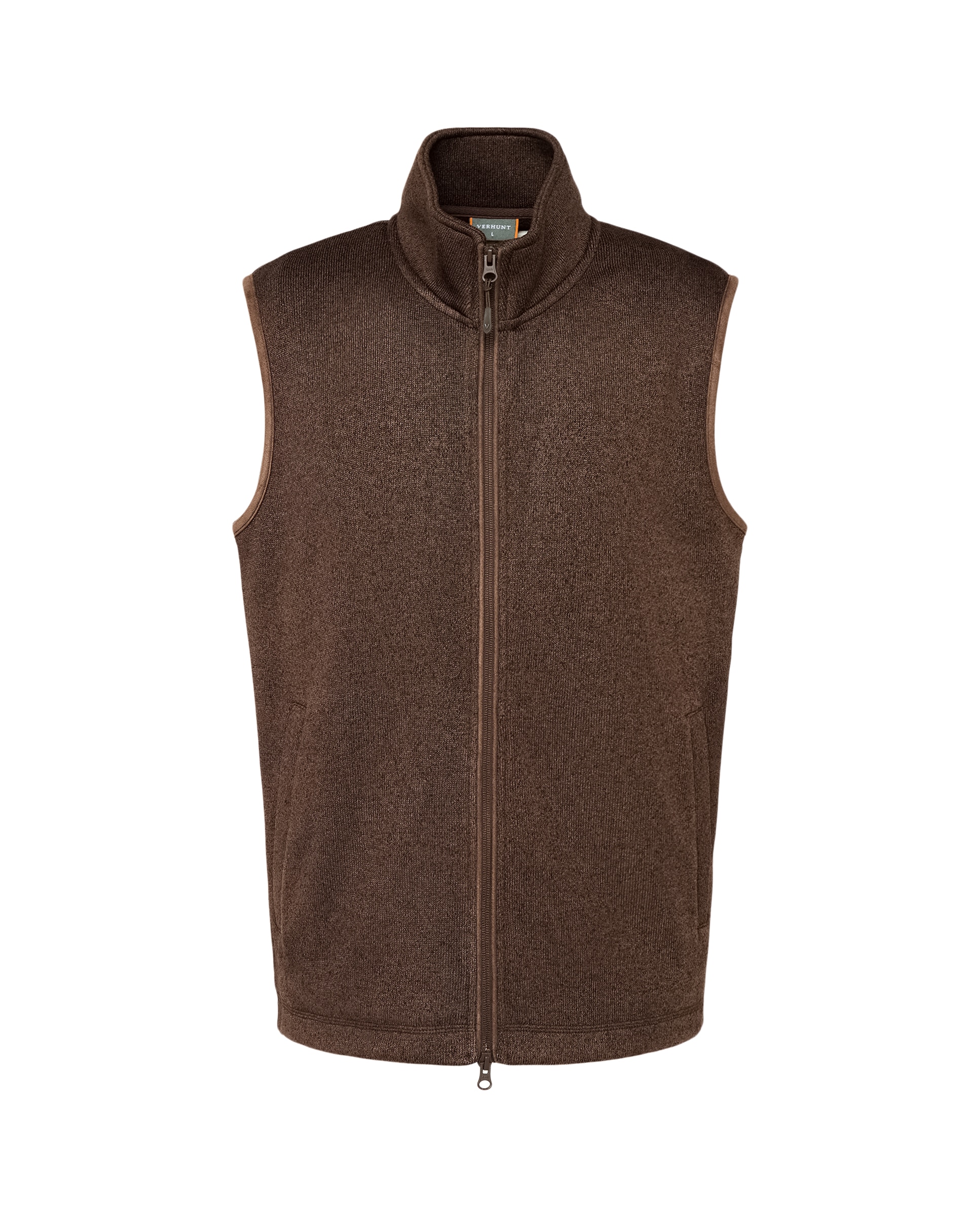 Chaleco polar de hombre con tejido exterior de punto - Marrón Marrón-5