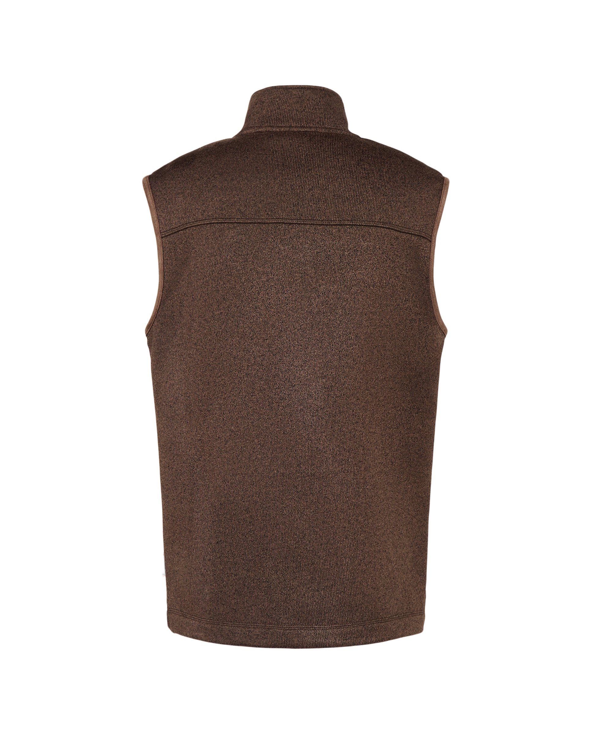 Chaleco polar de hombre con tejido exterior de punto - Marrón Marrón-6