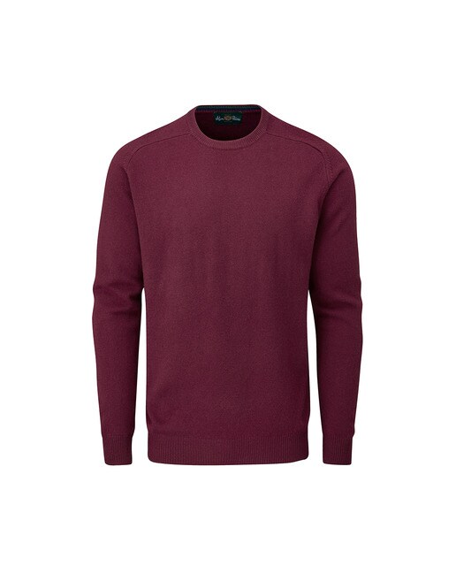Pullover com Decote em Bico Bordeaux-1