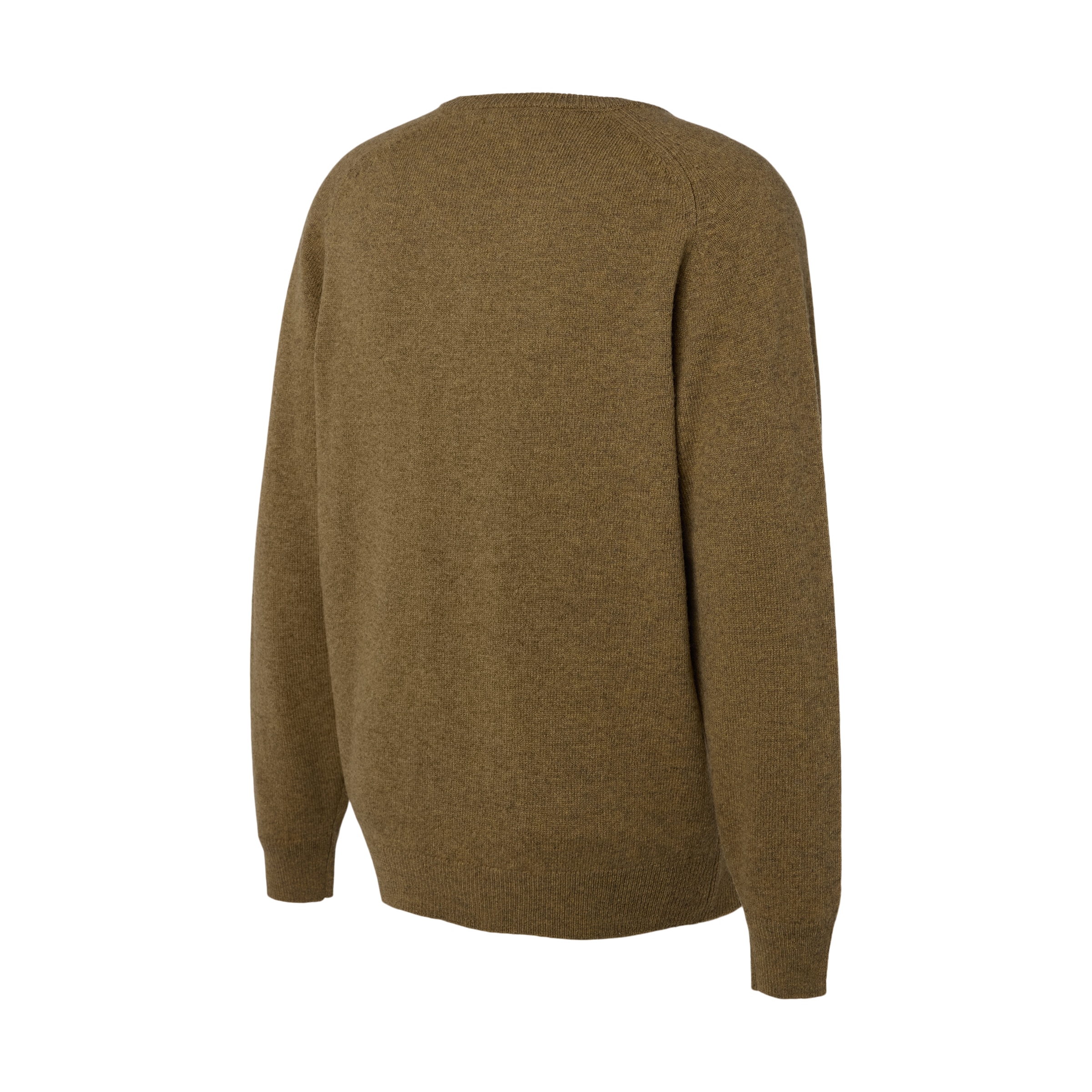 Camisola de Malha Lambswool de Homem com Gola em Bico Bege-6