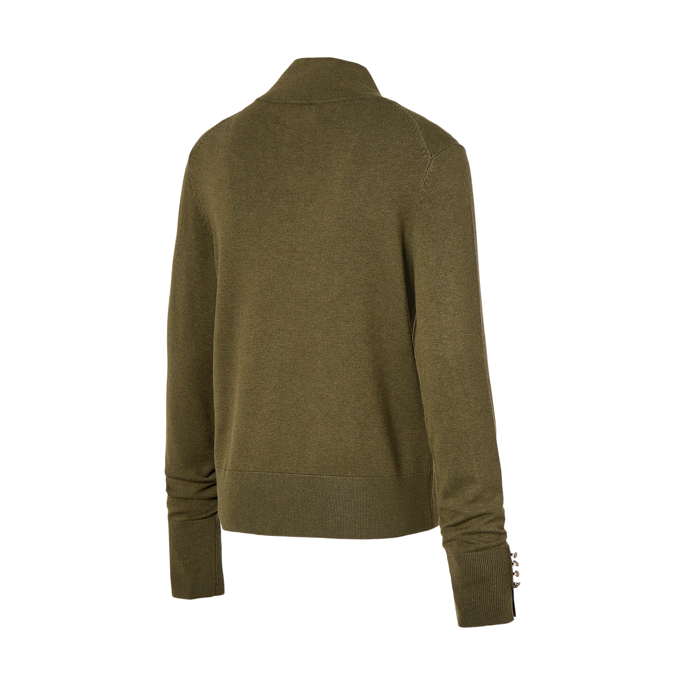 Camisola de Malha de Mulher com Gola com Laço Caqui-7