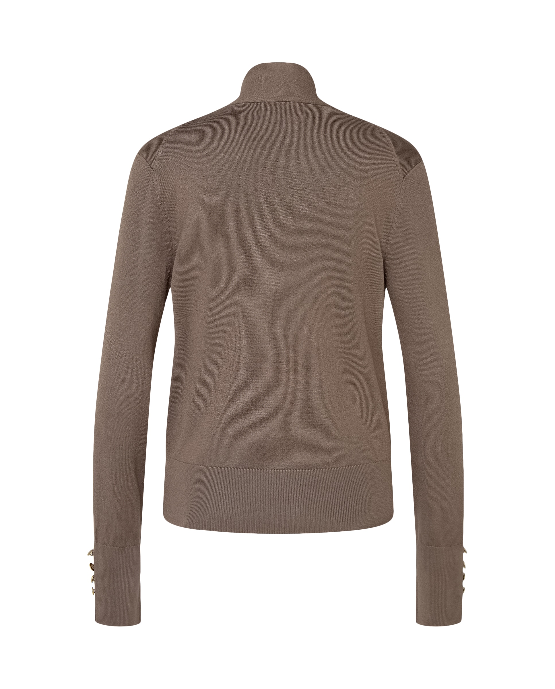 Camisola de Malha Cruzada de Mulher Taupe-2
