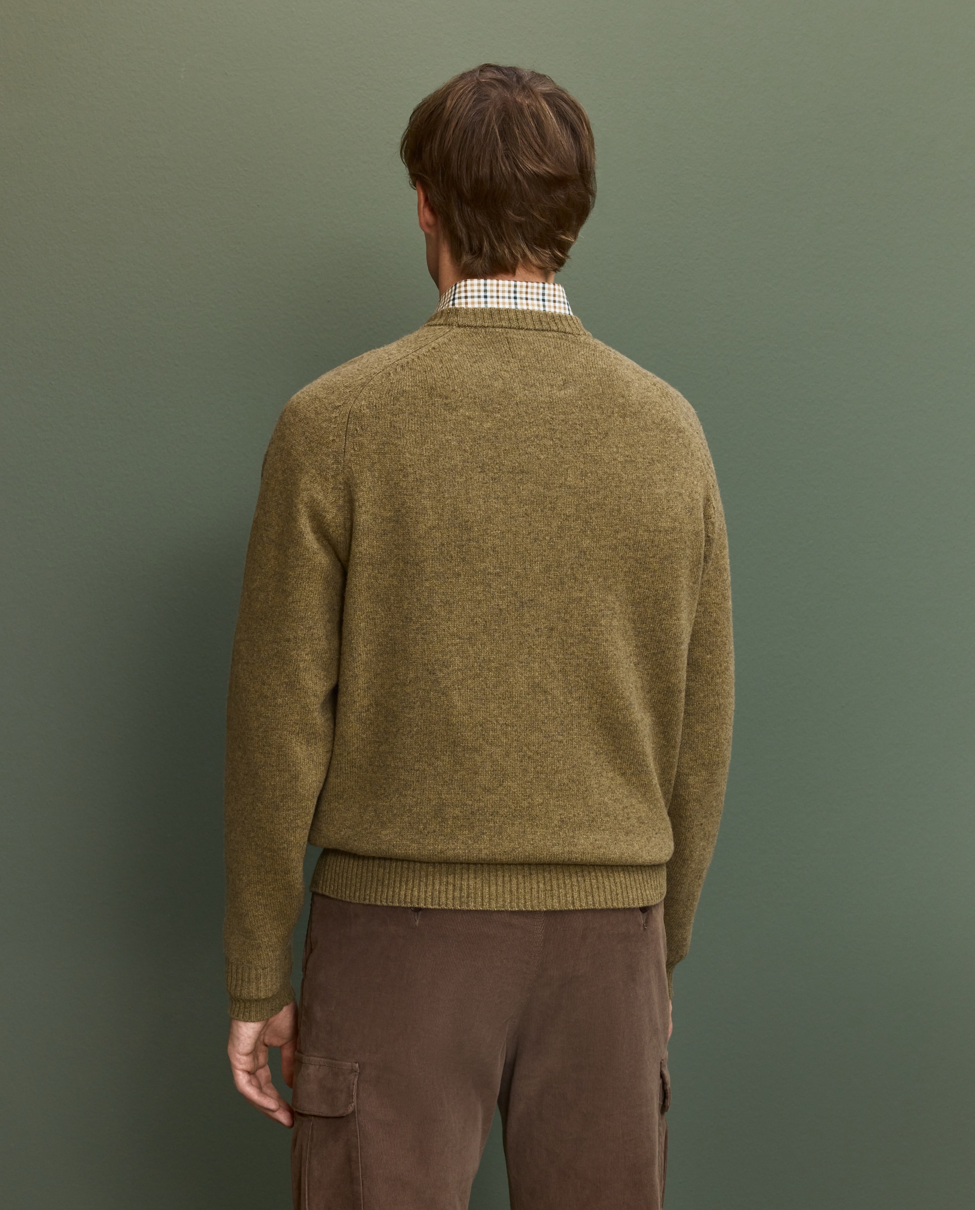 Jersey cuello caja hombre - Beige Beige-3