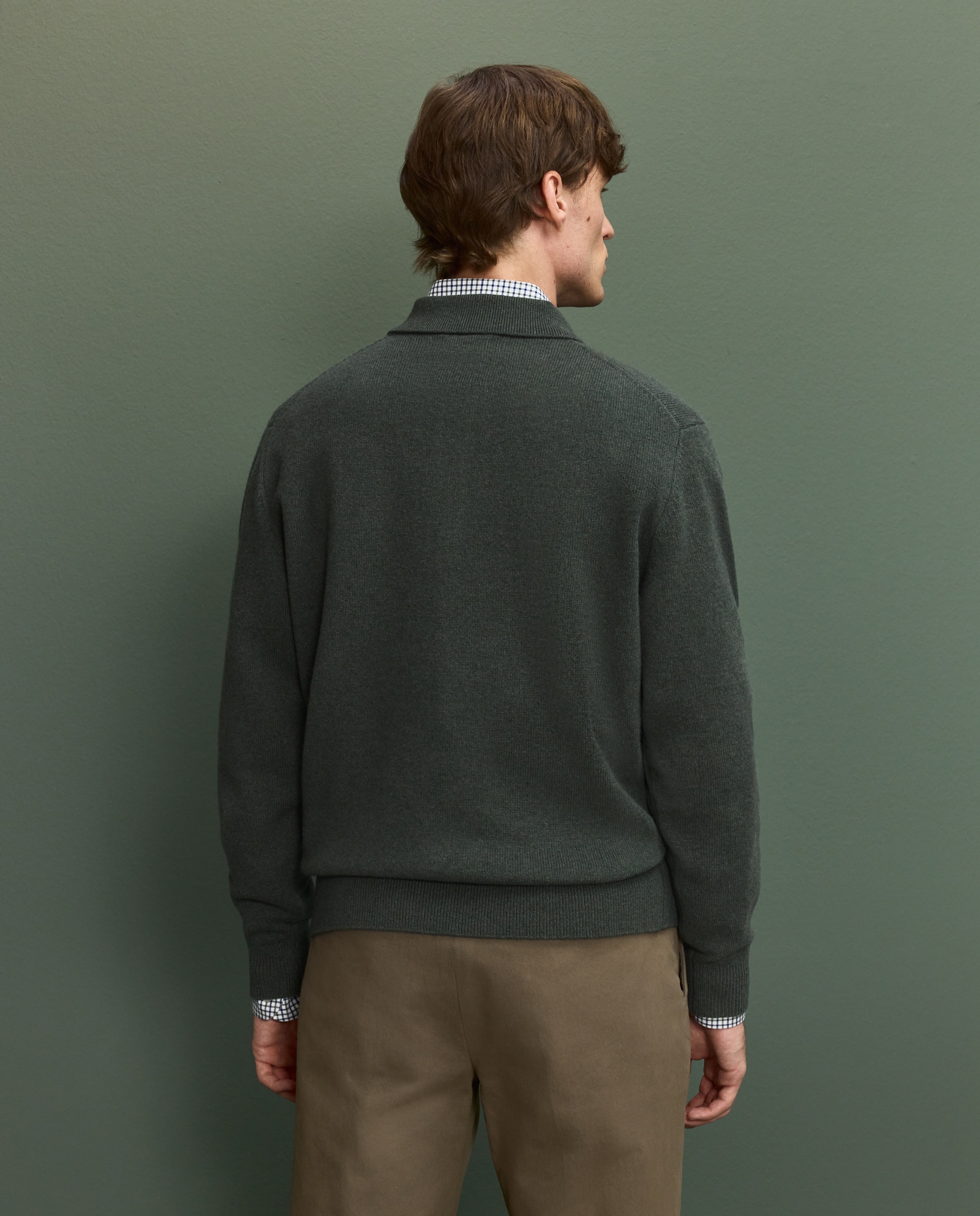 Jersey cuello polo hombre - Verde Verde-3