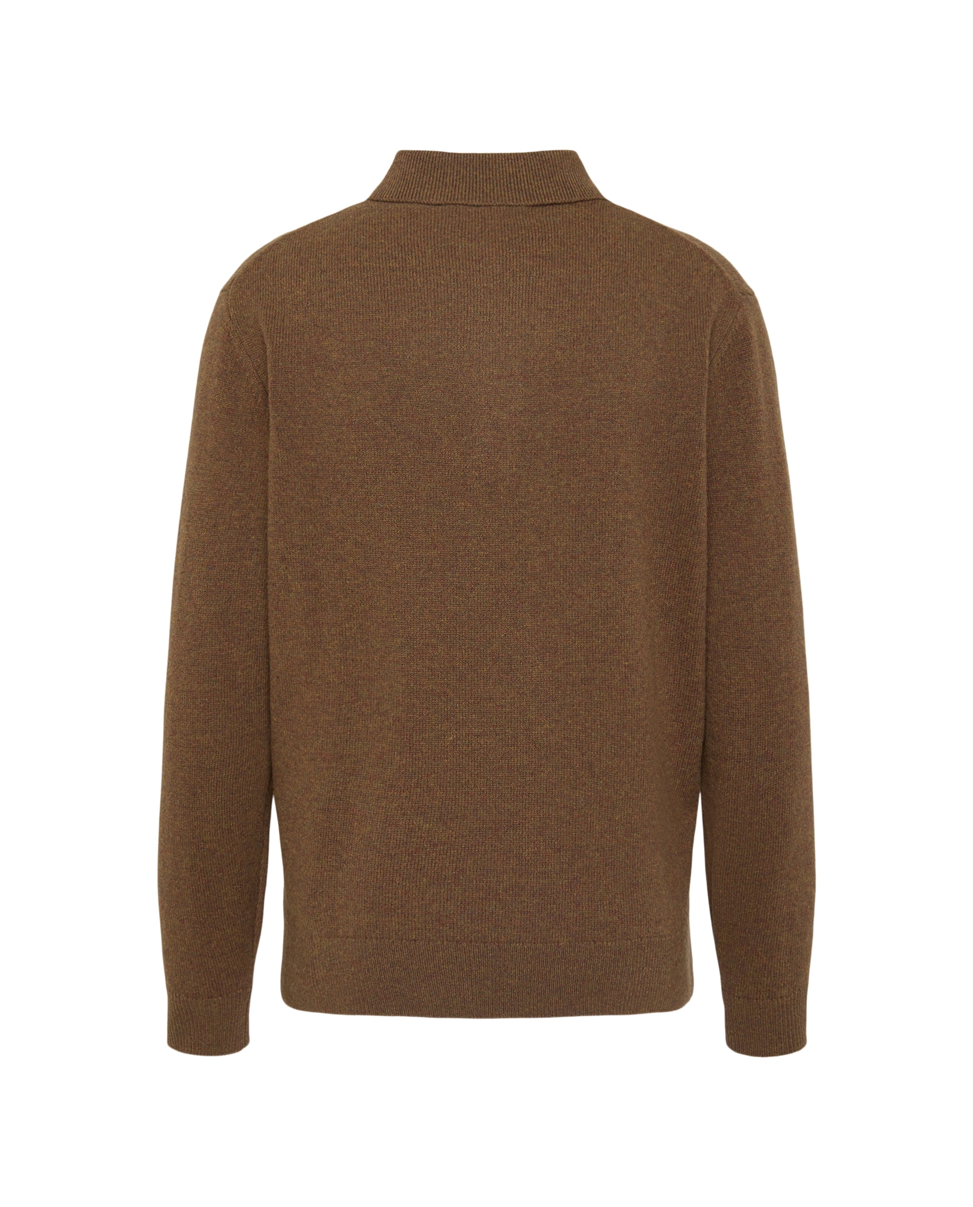 Jersey cuello polo hombre - Marrón Marrón-5