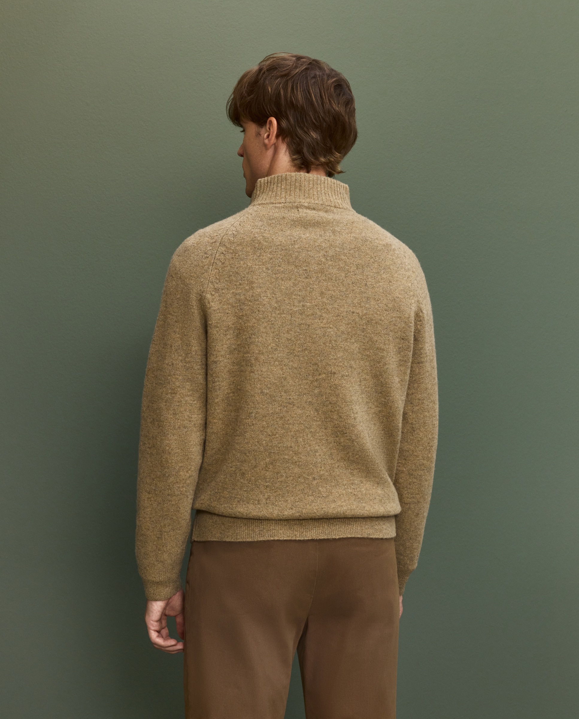 Jersey media cremallera de hombre - Beige Beige-3