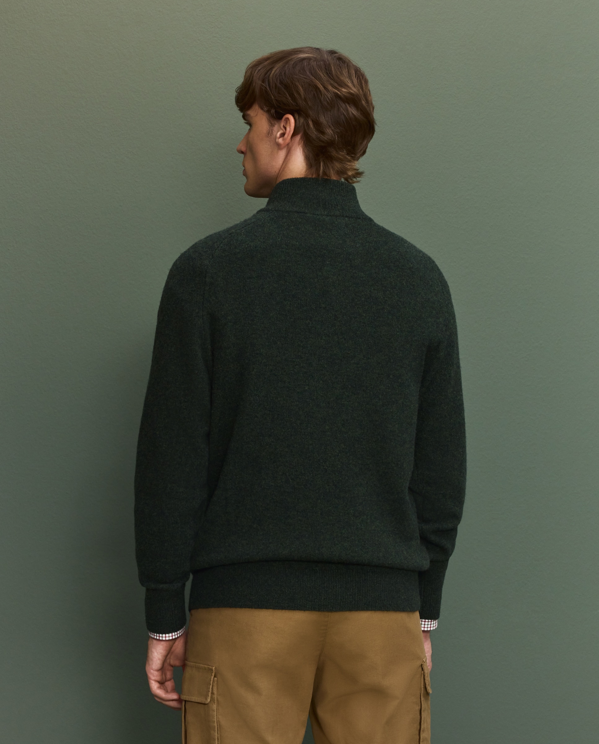 JERSEY MEDIA CREMALLERA HOMBRE - Verde Verde-3
