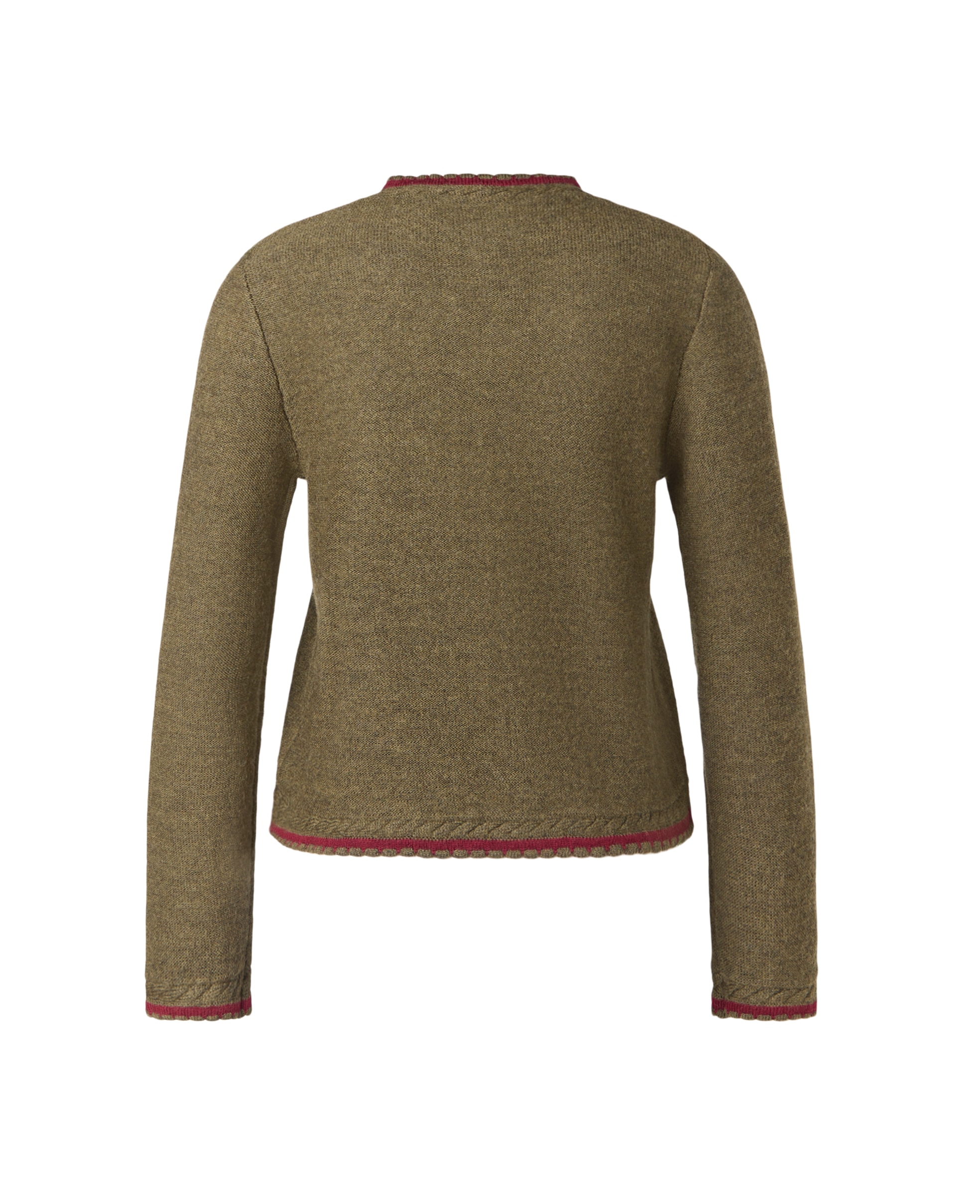 Casaco de Tricot Tipo Austríaco de Mulher Verde-2