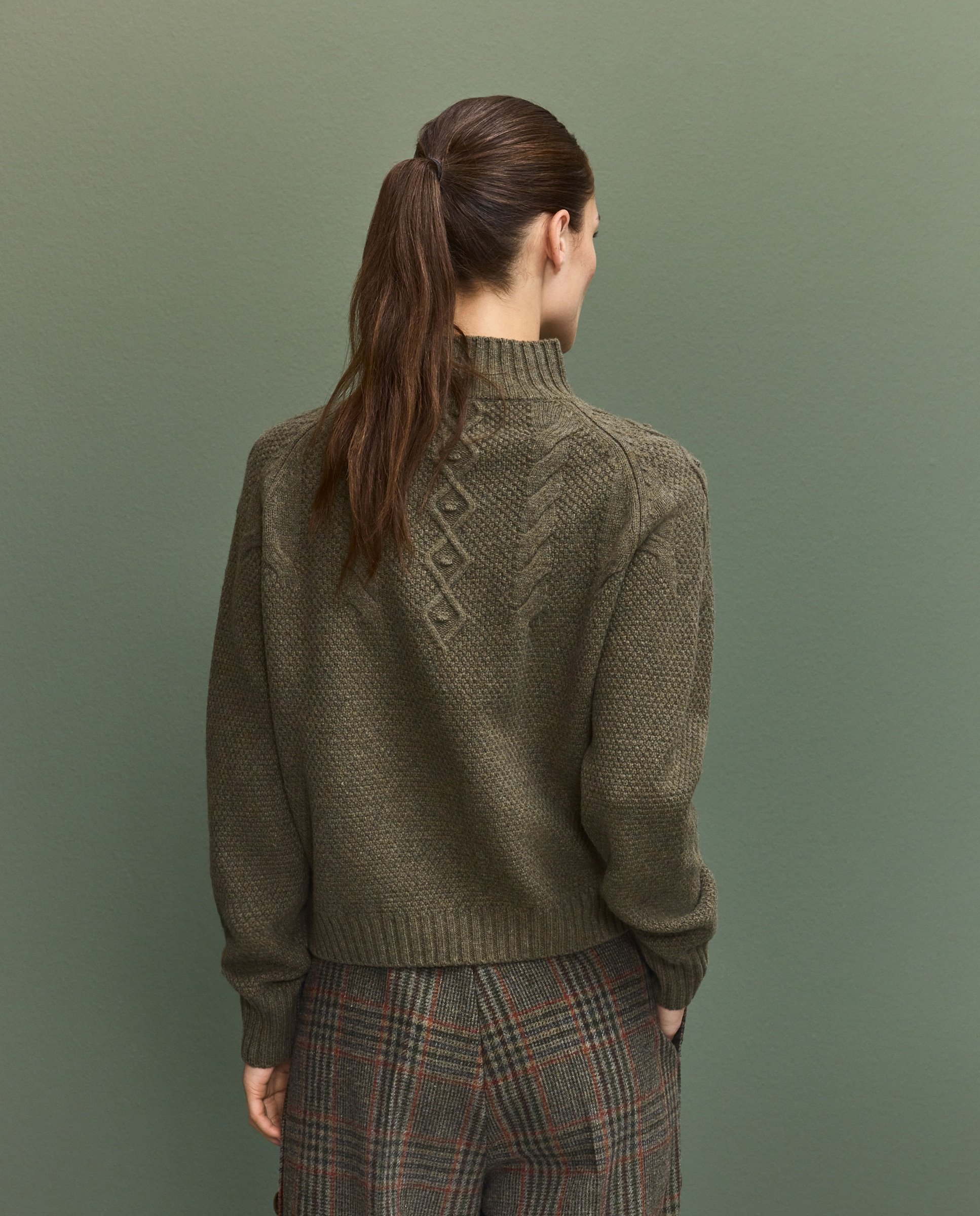 Imagen 3 de Jersey cuello perkins greca mujer - Verde Verde