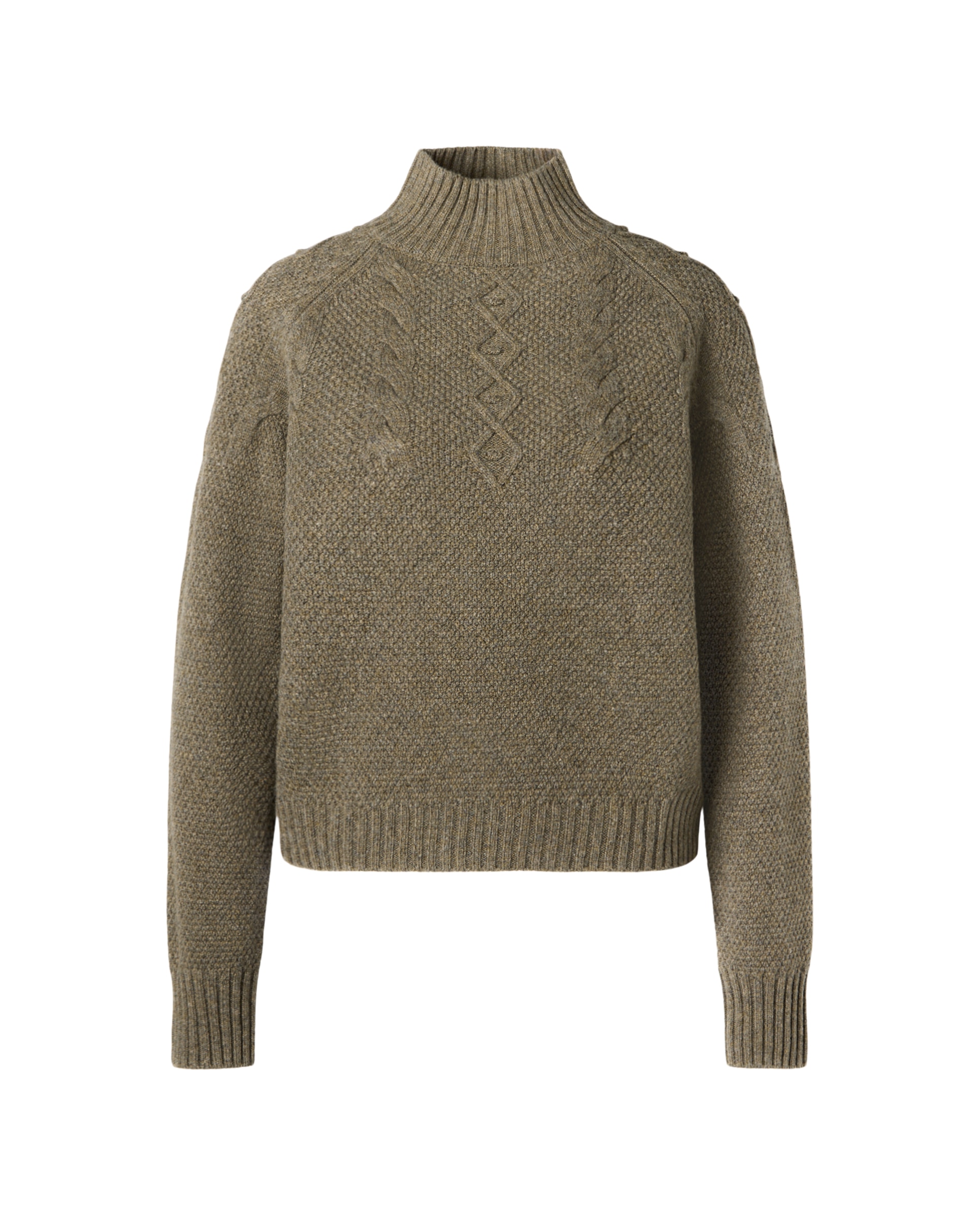 Imagem 0 de Camisola de Malha de Meia Gola com Rebordo Decorativo