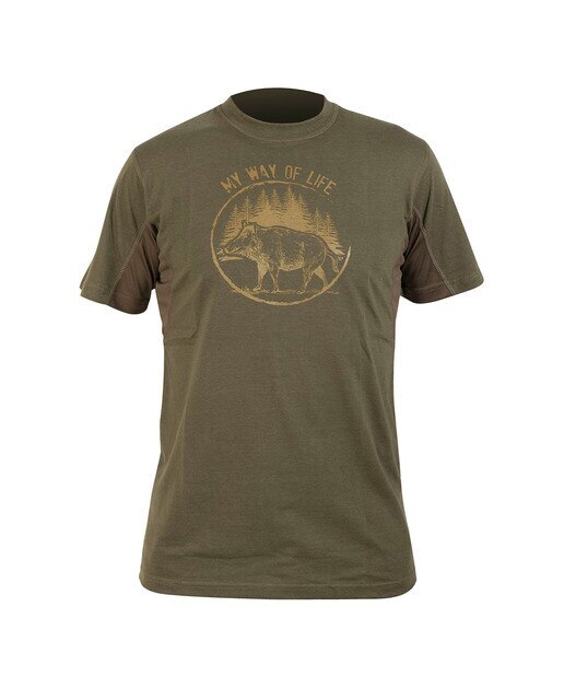T-shirt de Homem Hart Branded Verde pardo-3
