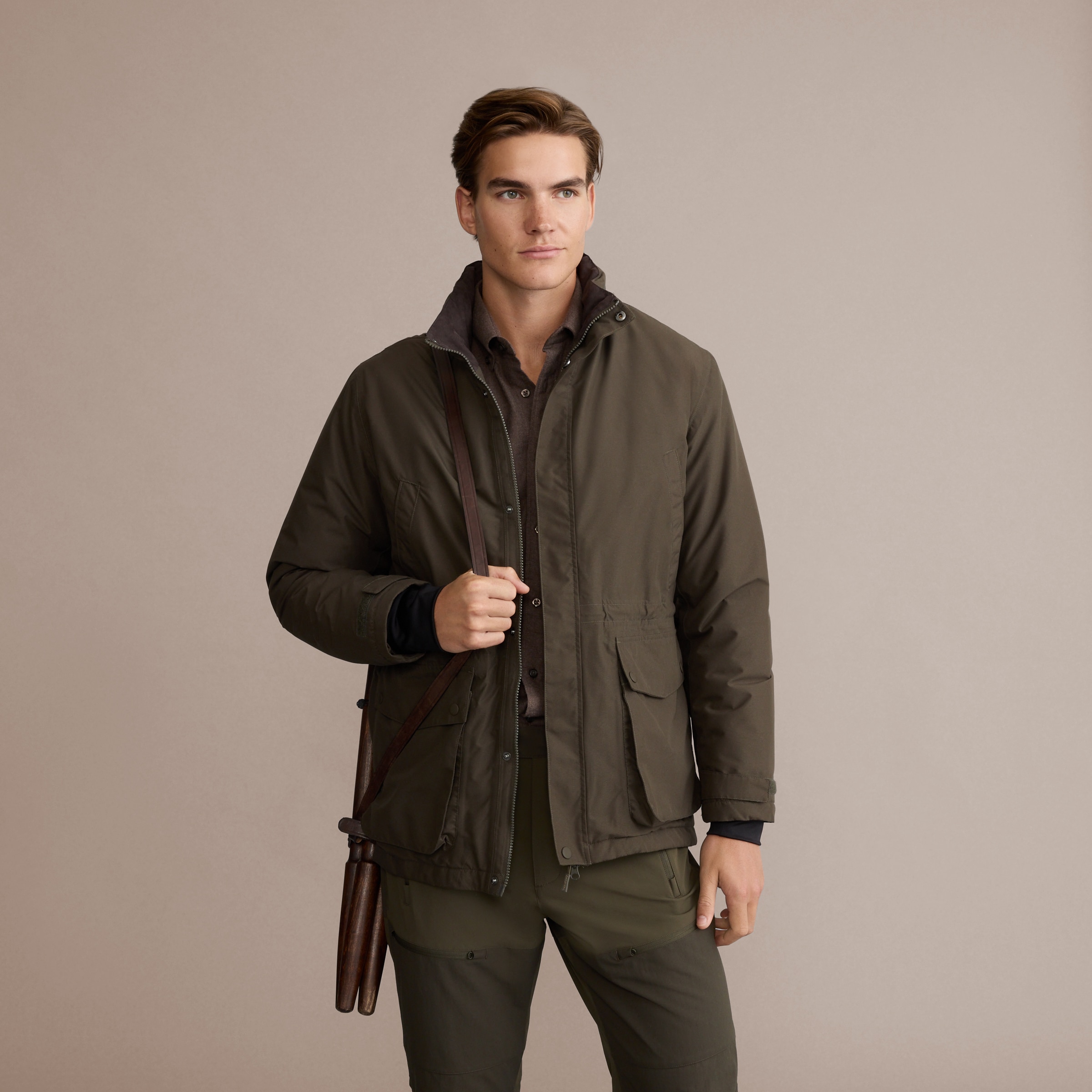 Parka Técnica de Caça de Homem Castanho-2