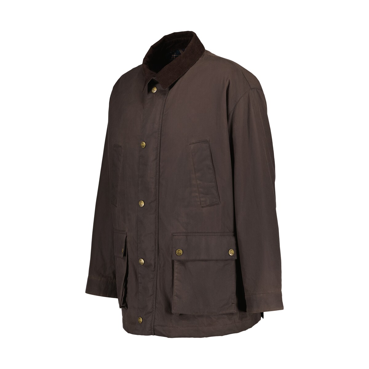 Sobretudo Encerado e Acolchoado Castanho-6
