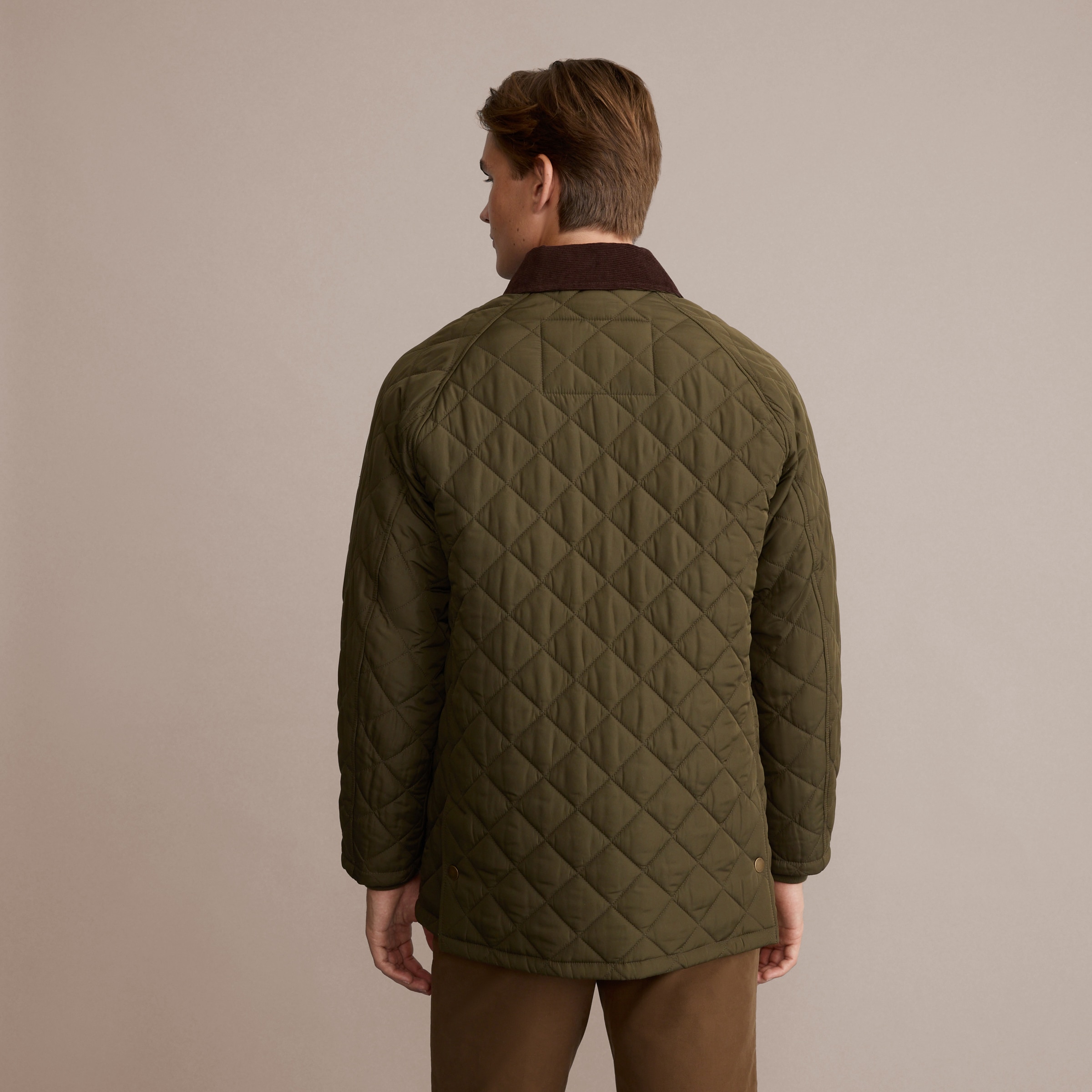 Sobretudo de Homem aos Losangos Verde-4