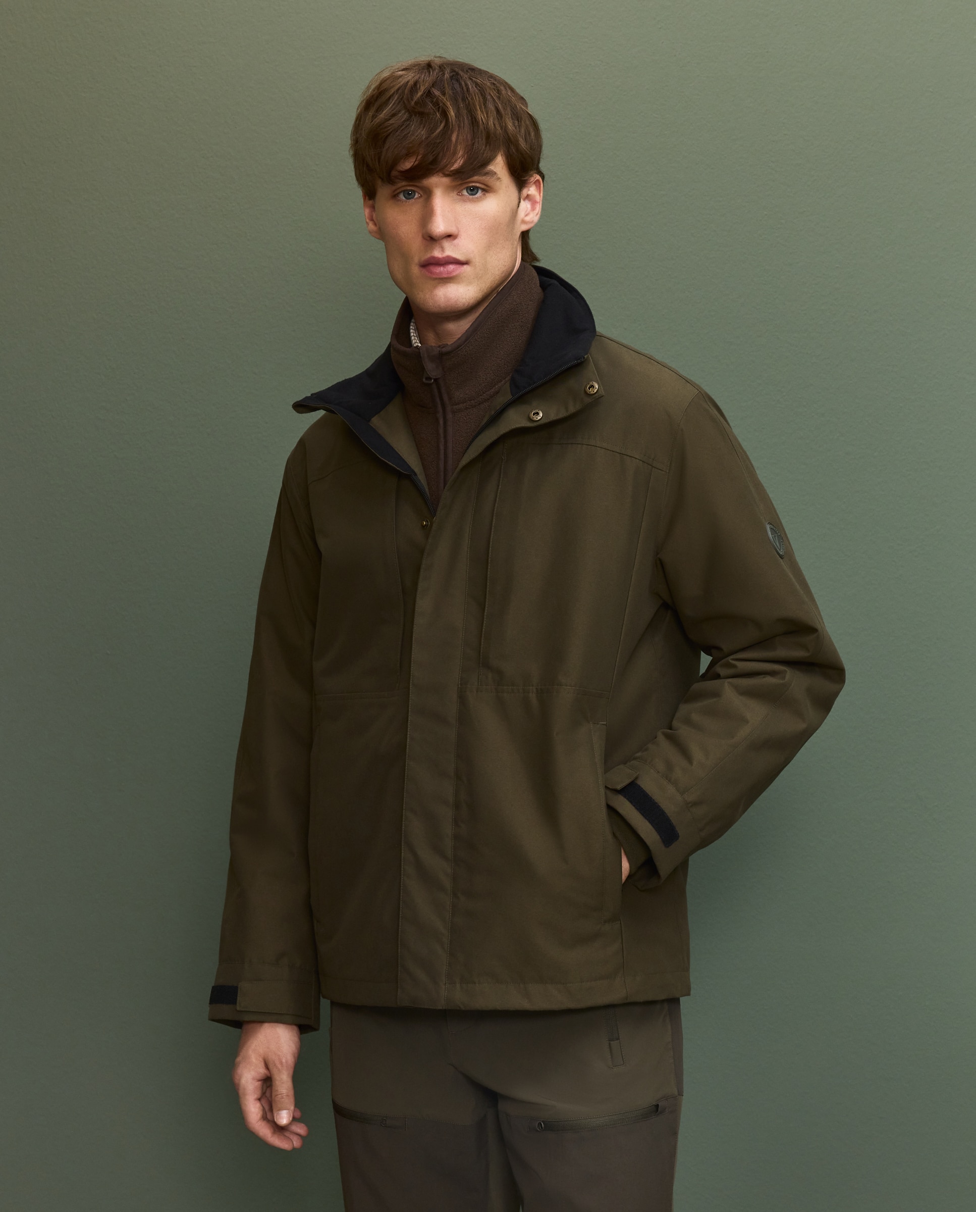 Chaqueta de hombre ligera impermeable. - Verde Verde-2