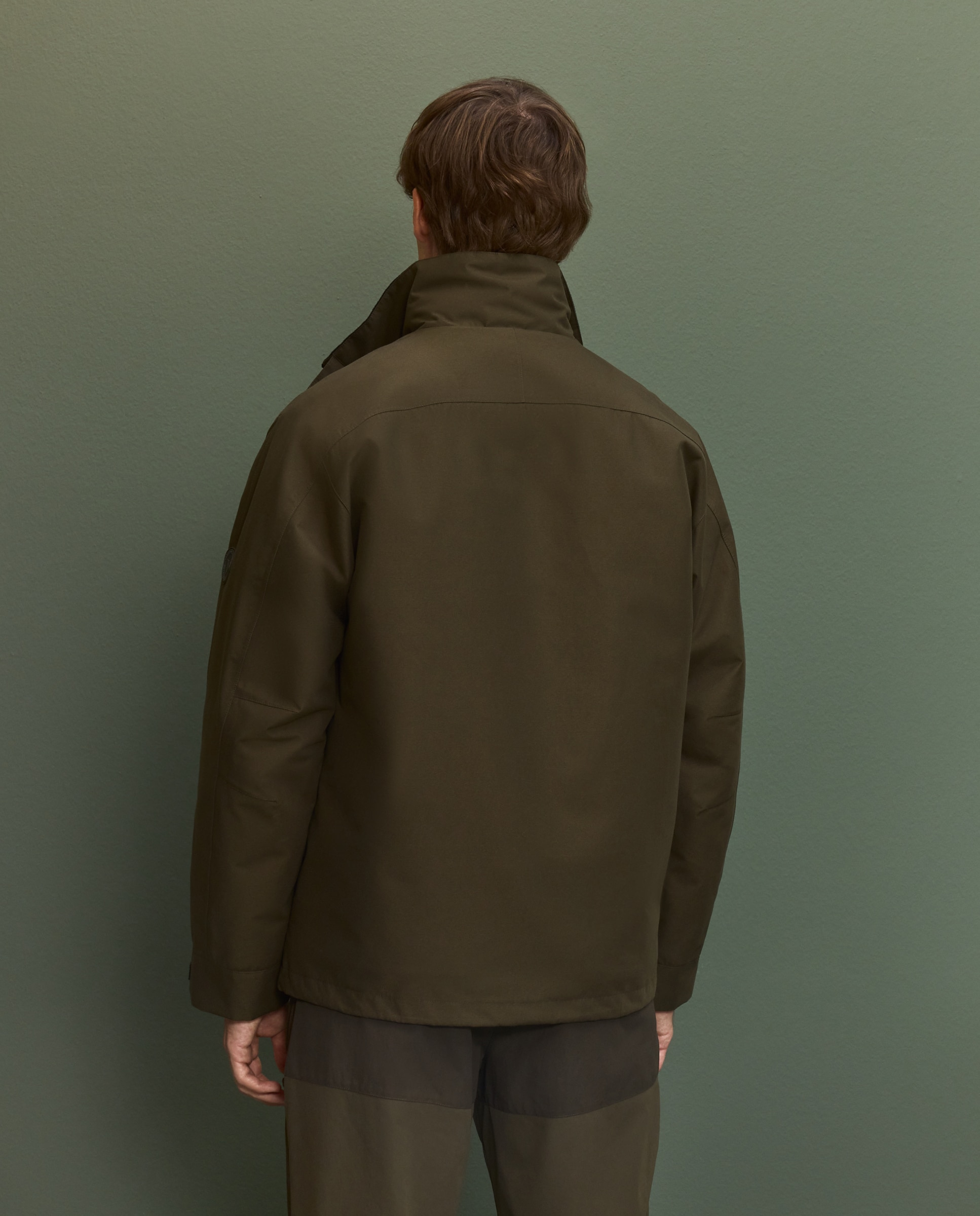 Chaqueta de hombre ligera impermeable. - Verde Verde-3