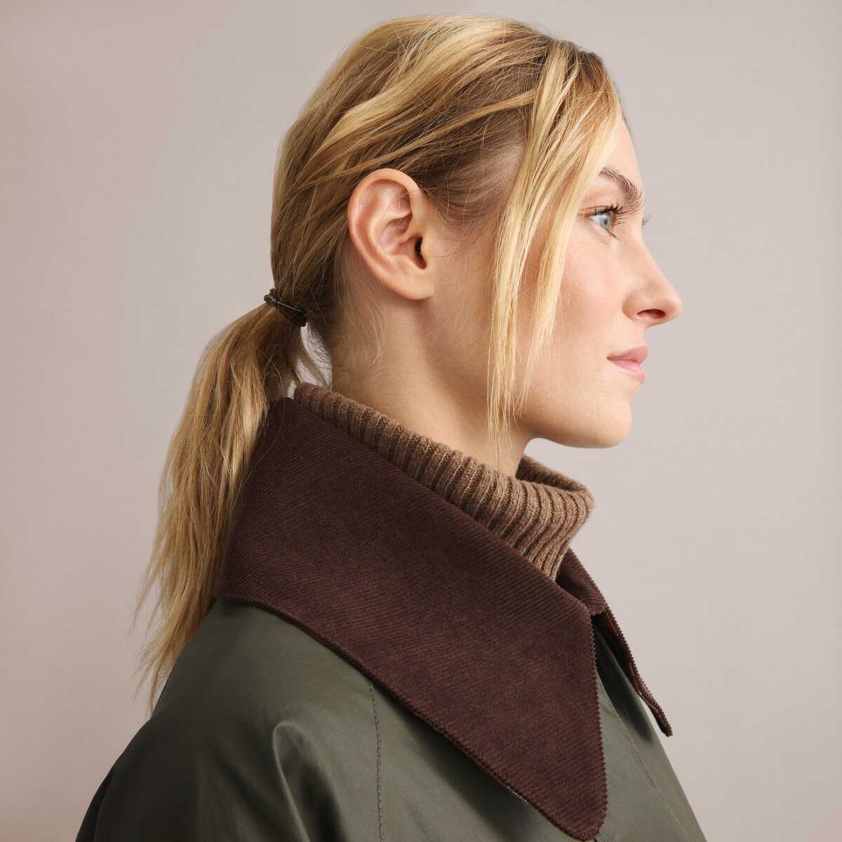 Sobretudo Tipo Capa de Mulher Verde-3