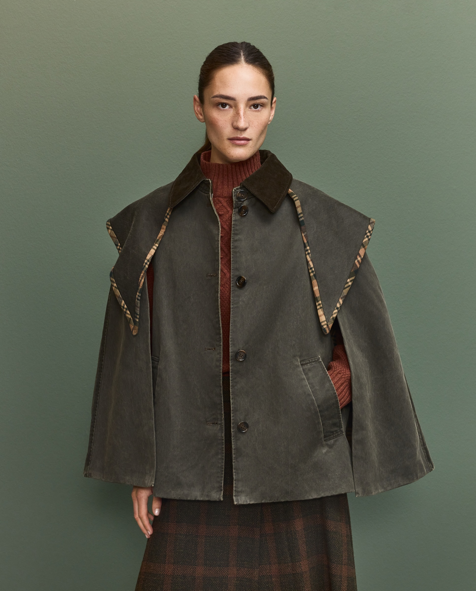 Verhunt Capa encerada mujer Verde