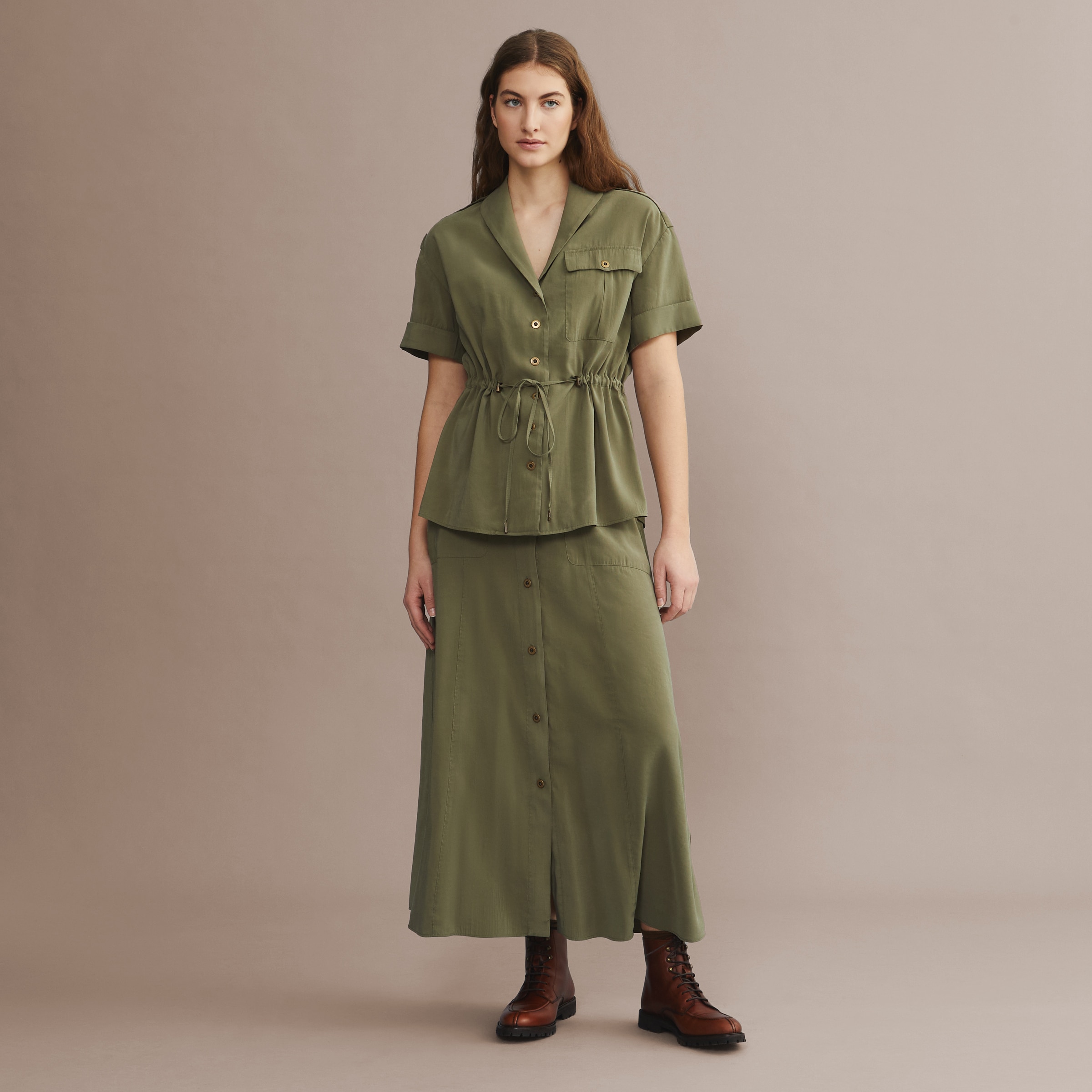 Saia Safari de Mulher Verde-1