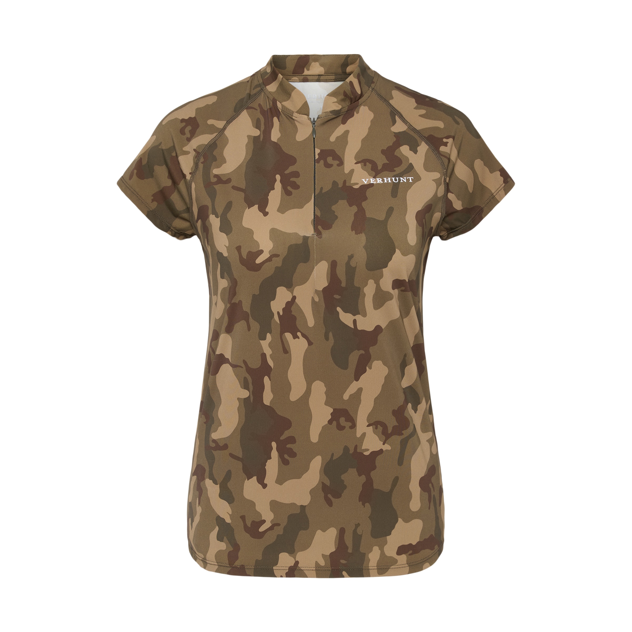 T-shirt Técnica de Mulher com Fecho de Correr Verde-4