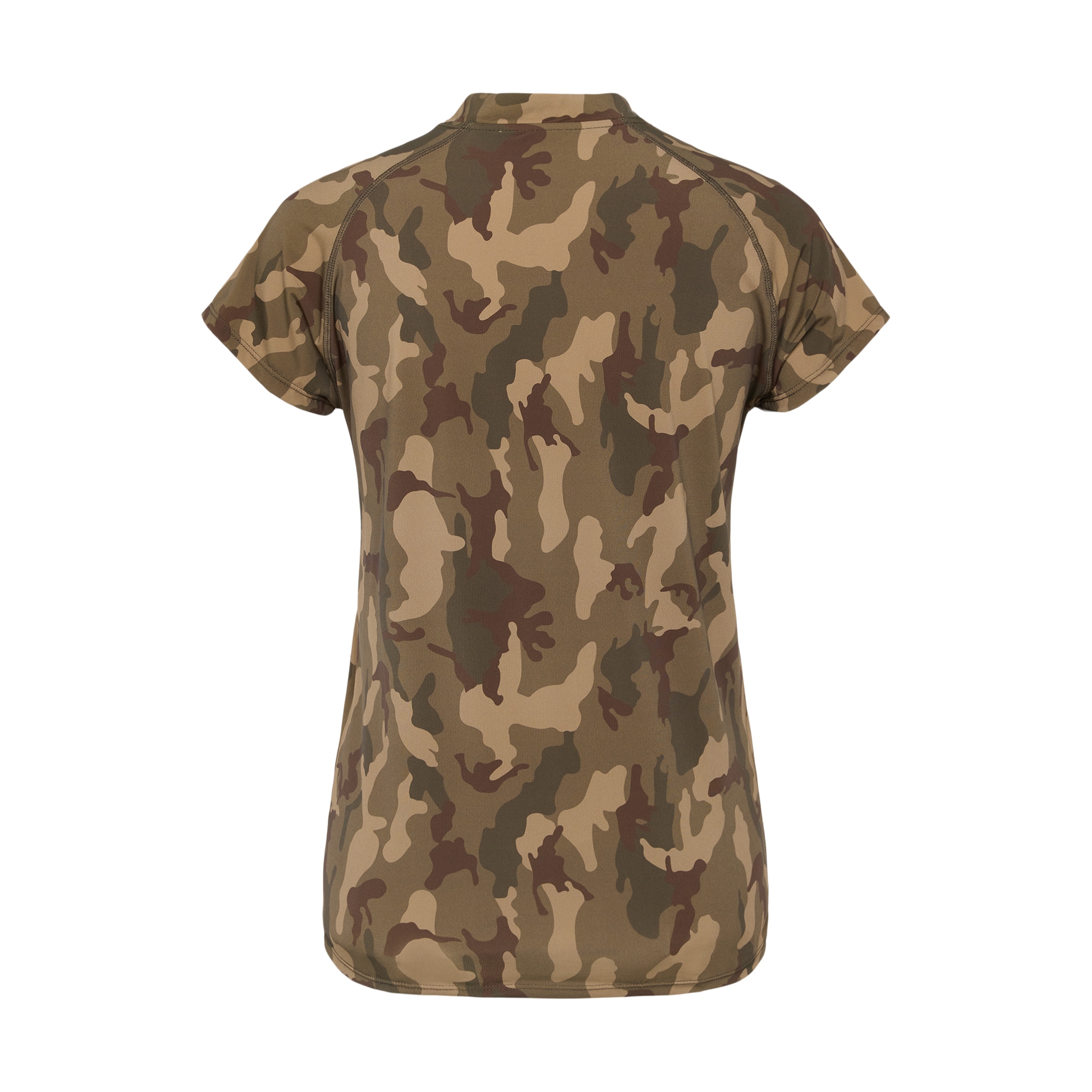 T-shirt Técnica de Mulher com Fecho de Correr Verde-5