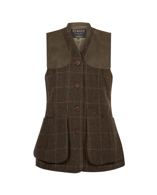 Imagem 0 de Colete de Atirador de Mulher Check Loden Shooting