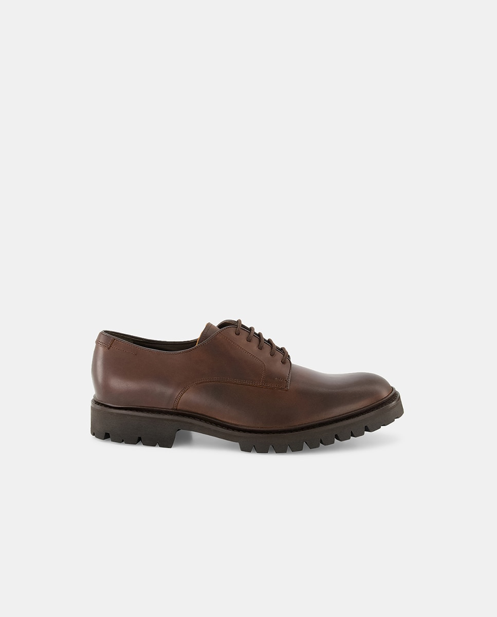 Imagem 0 de Sapatos de Campo de Homem com Atacadores em Pele e Sola Vibram