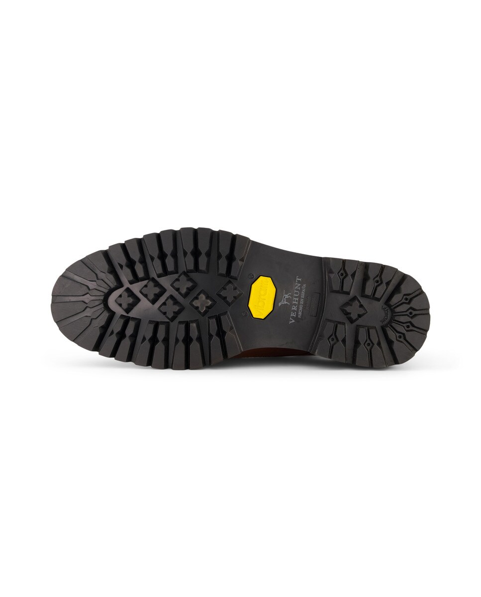 Sapatos de Campo de Homem com Atacadores em Pele e Sola Vibram Castanho-3