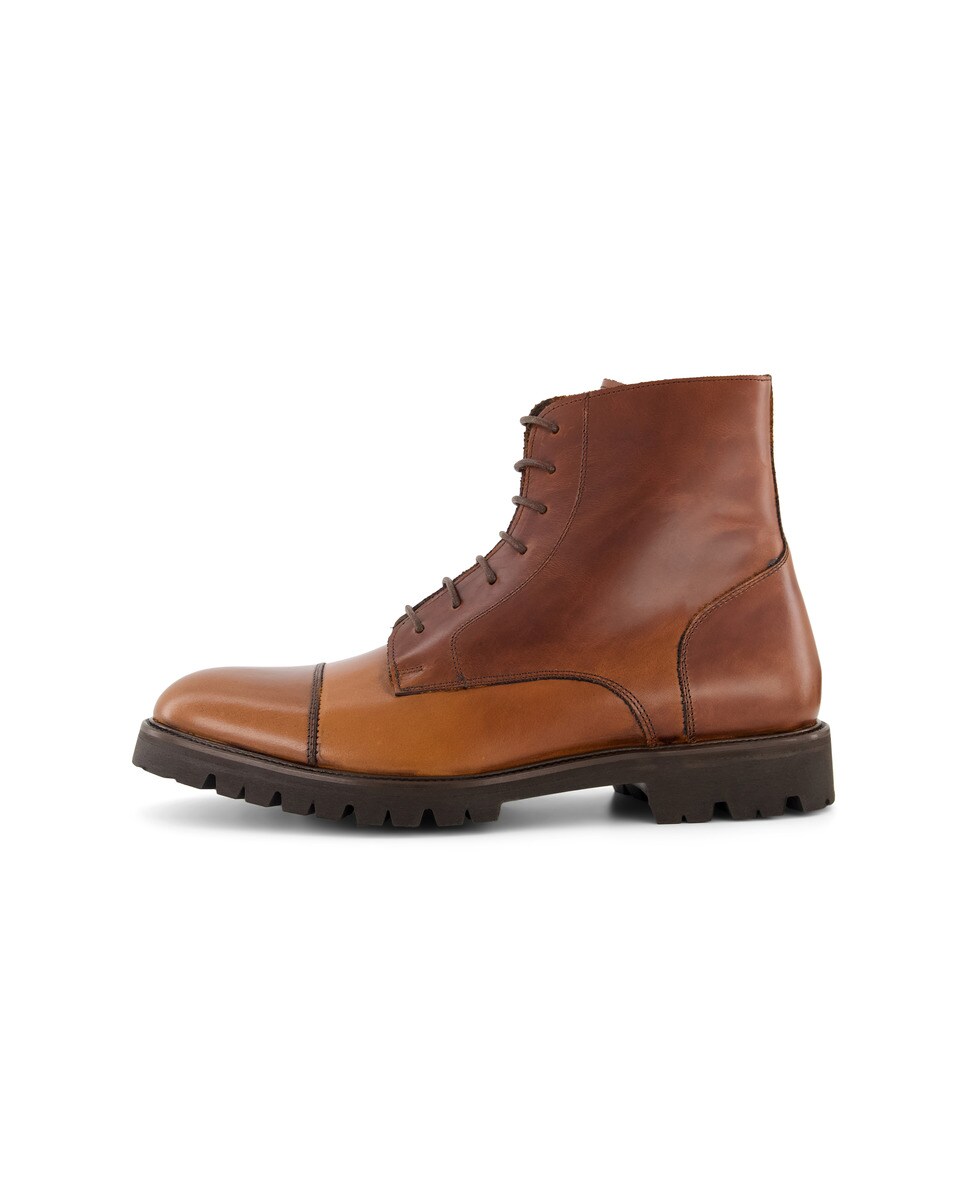 Botins de Campo de Homem com Sola Vibram Castanho-2