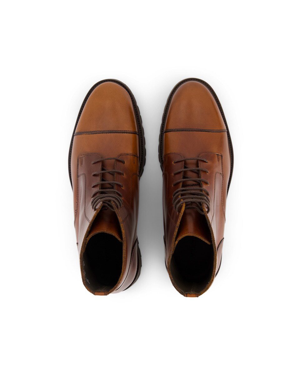 Botins de Campo de Homem com Sola Vibram Castanho-4