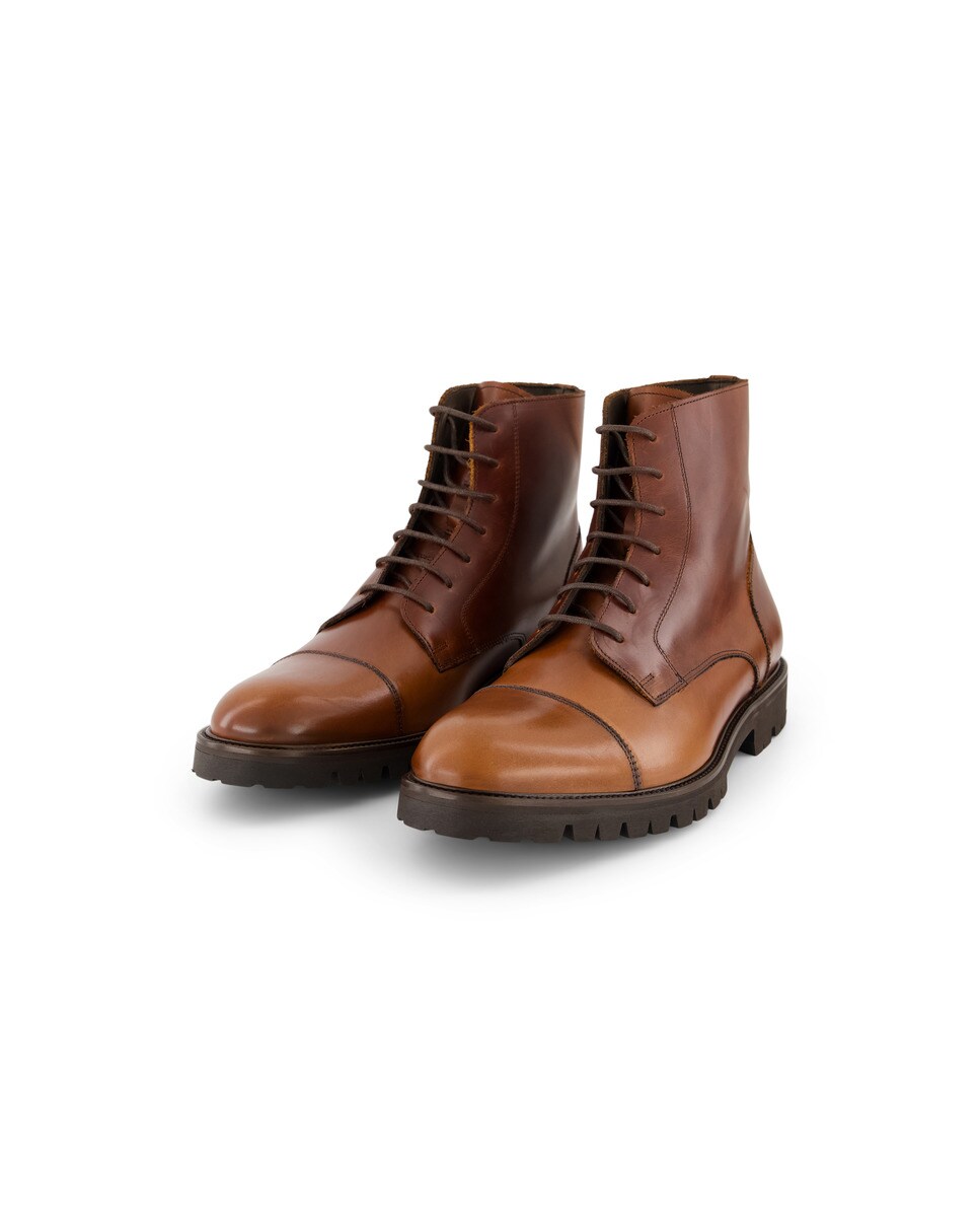 Botins de Campo de Homem com Sola Vibram Castanho-6