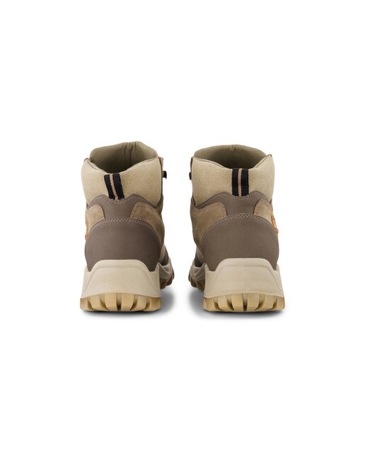 Botas de Campo em Tecido e Croute Taupe-5