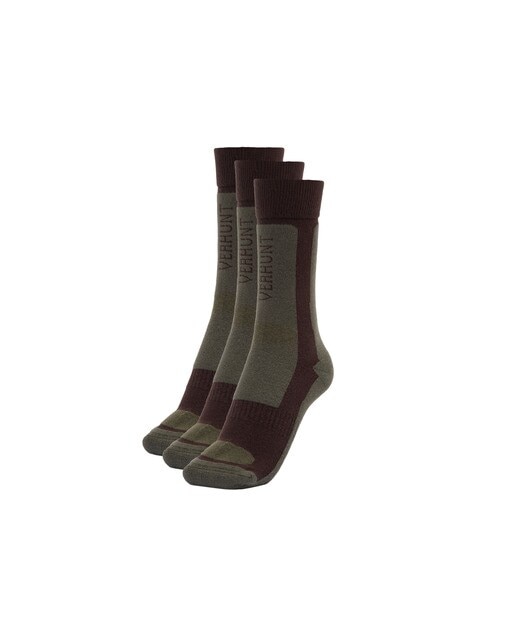 Pack de 3 Pares de Meias Técnicas Caqui-1